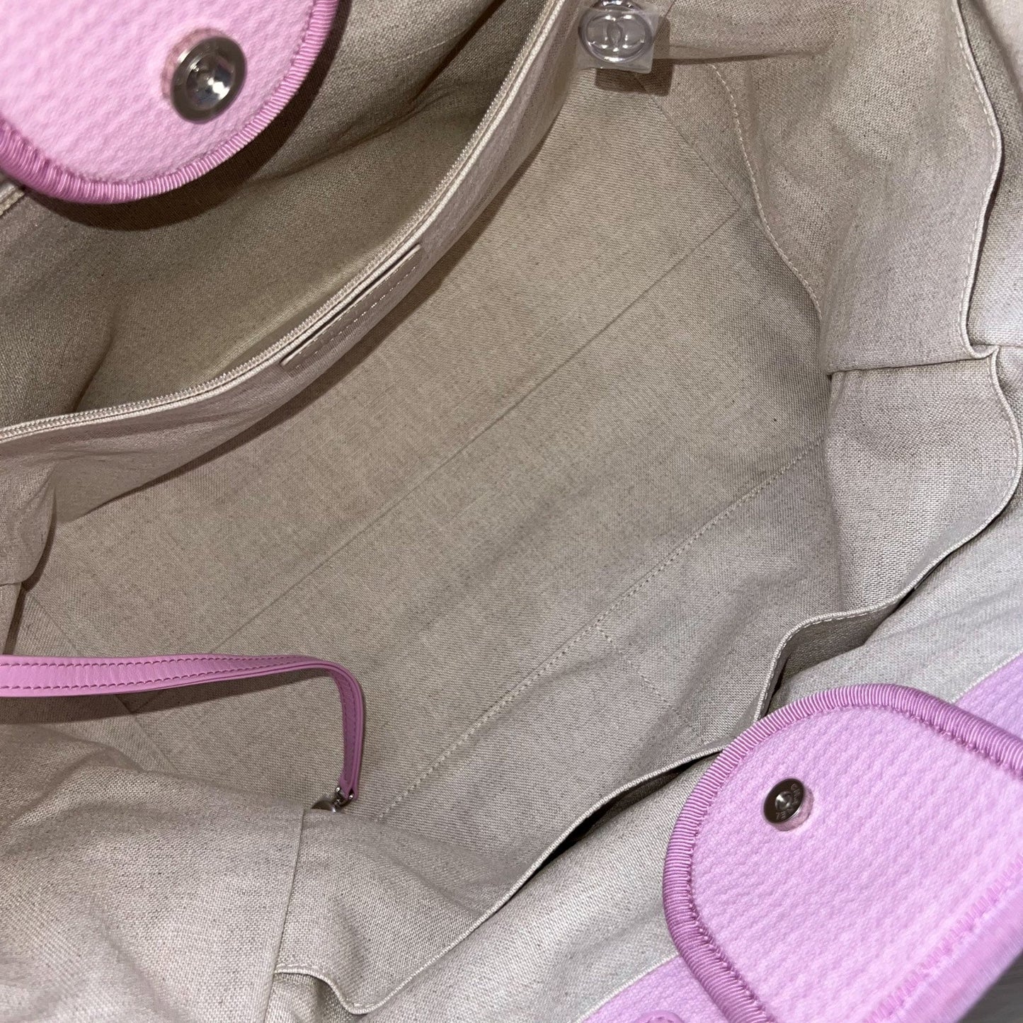 GLM-Medium / Large Deauville Tote in 22S Pink Fabric LGHW