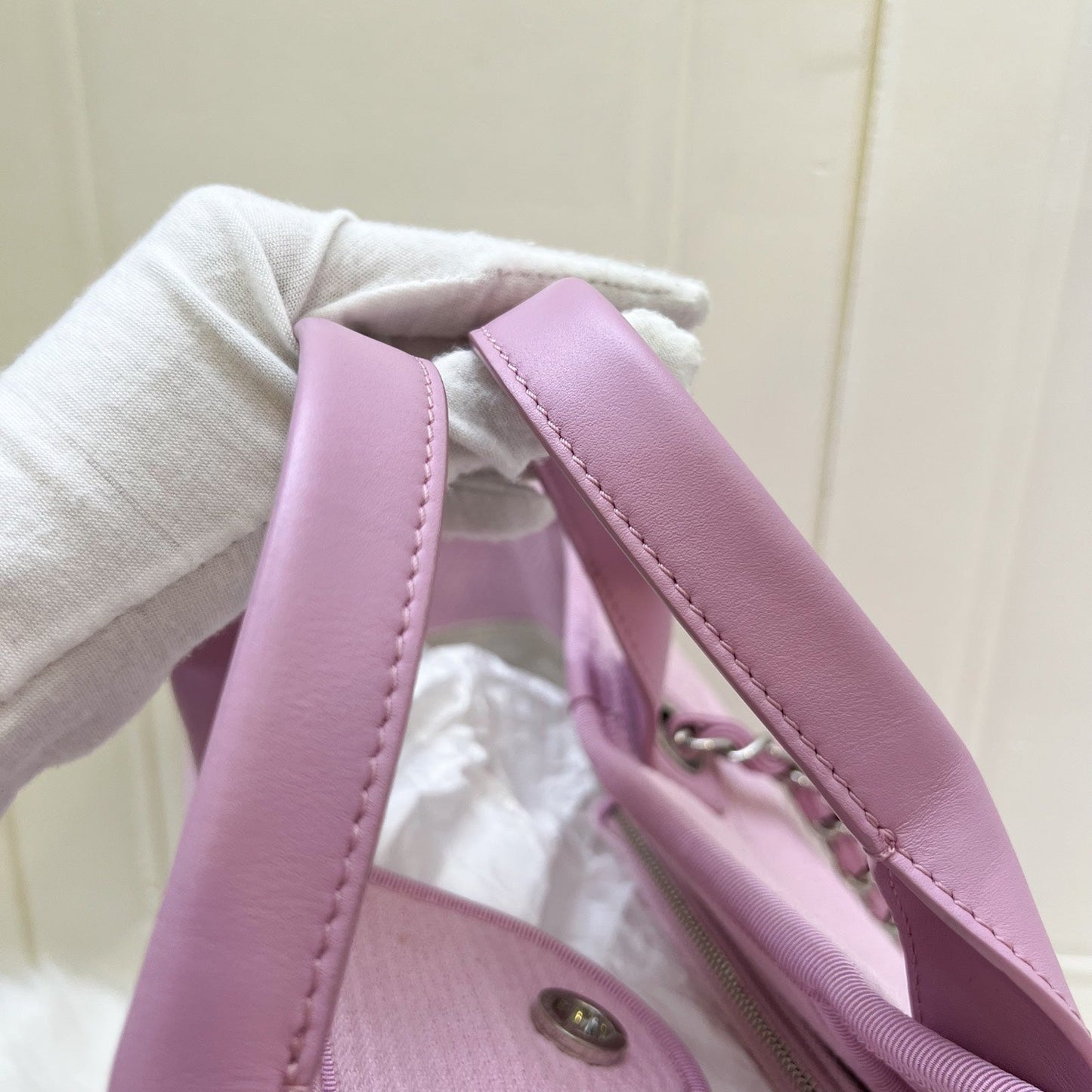 GLM-Medium / Large Deauville Tote in 22S Pink Fabric LGHW
