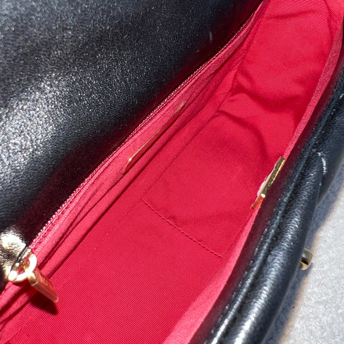 GLM-19 Small Flap in Black Lambskin and 3-tone HW (Model: AS1160)