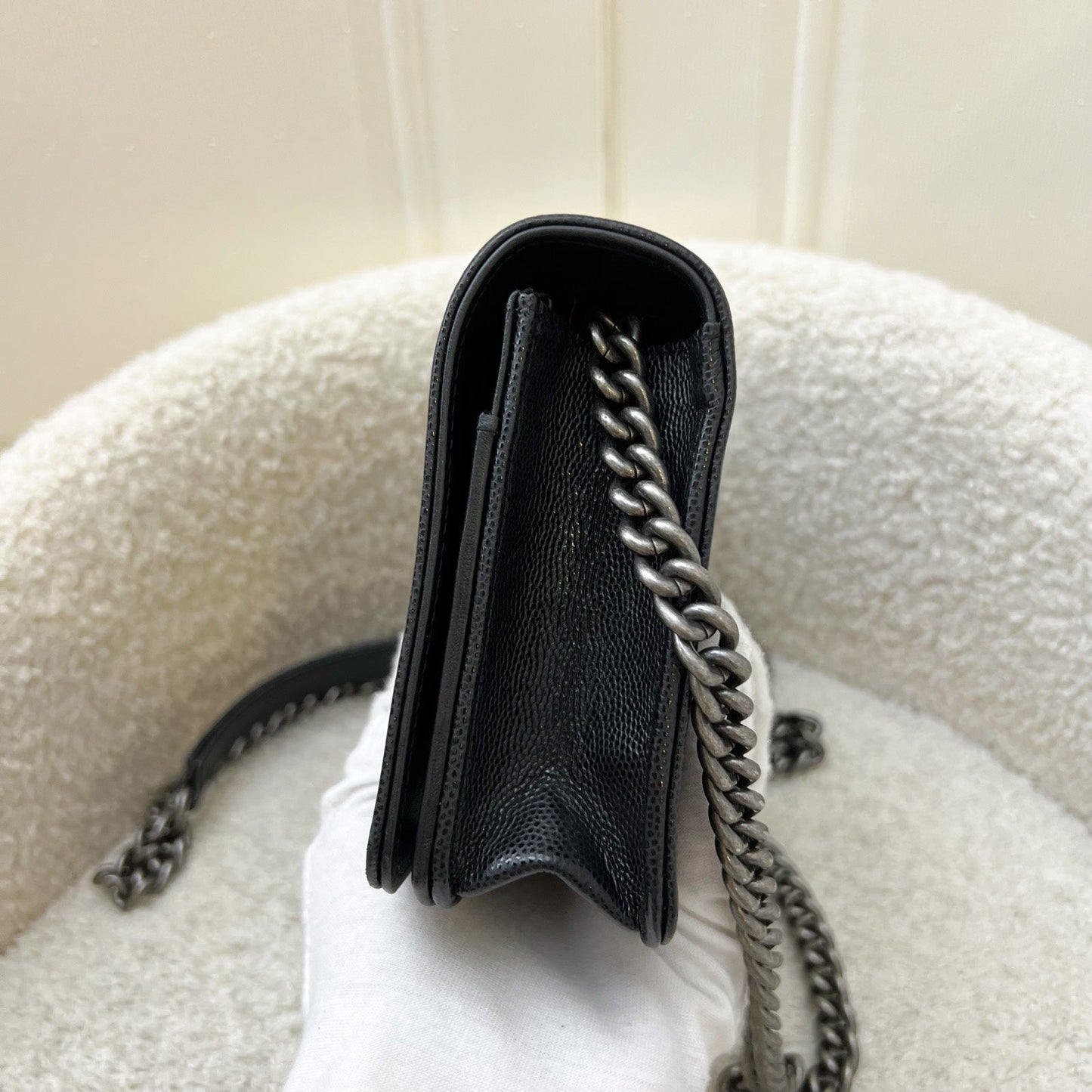 GLM-Boy Wallet on Chain WOC in Black Caviar and RHW