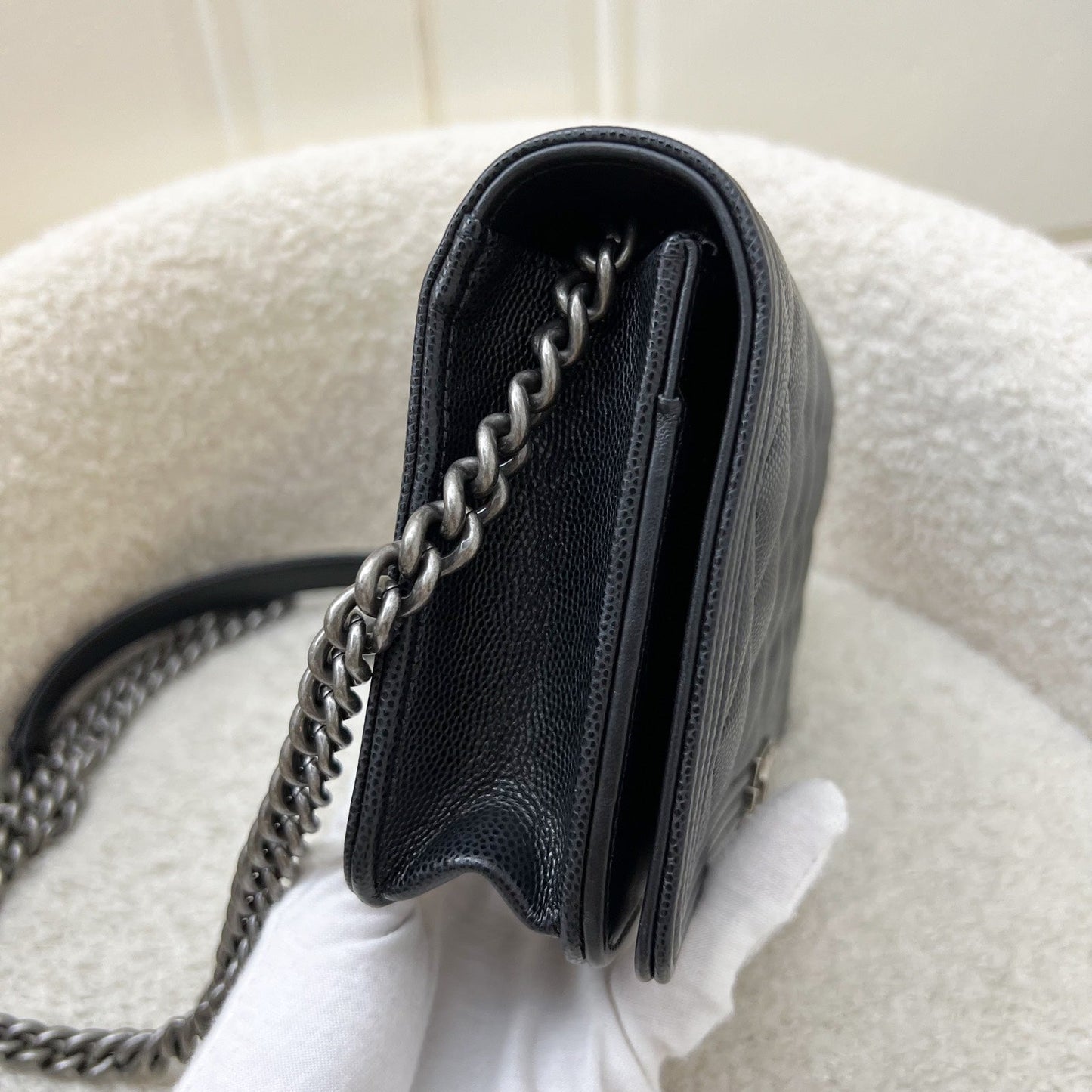 GLM-Boy Wallet on Chain WOC in Black Caviar and RHW