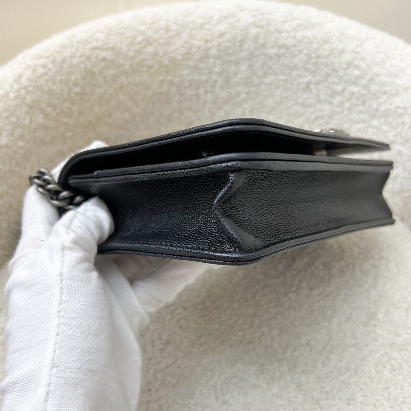 GLM-Boy Wallet on Chain WOC in Black Caviar and RHW