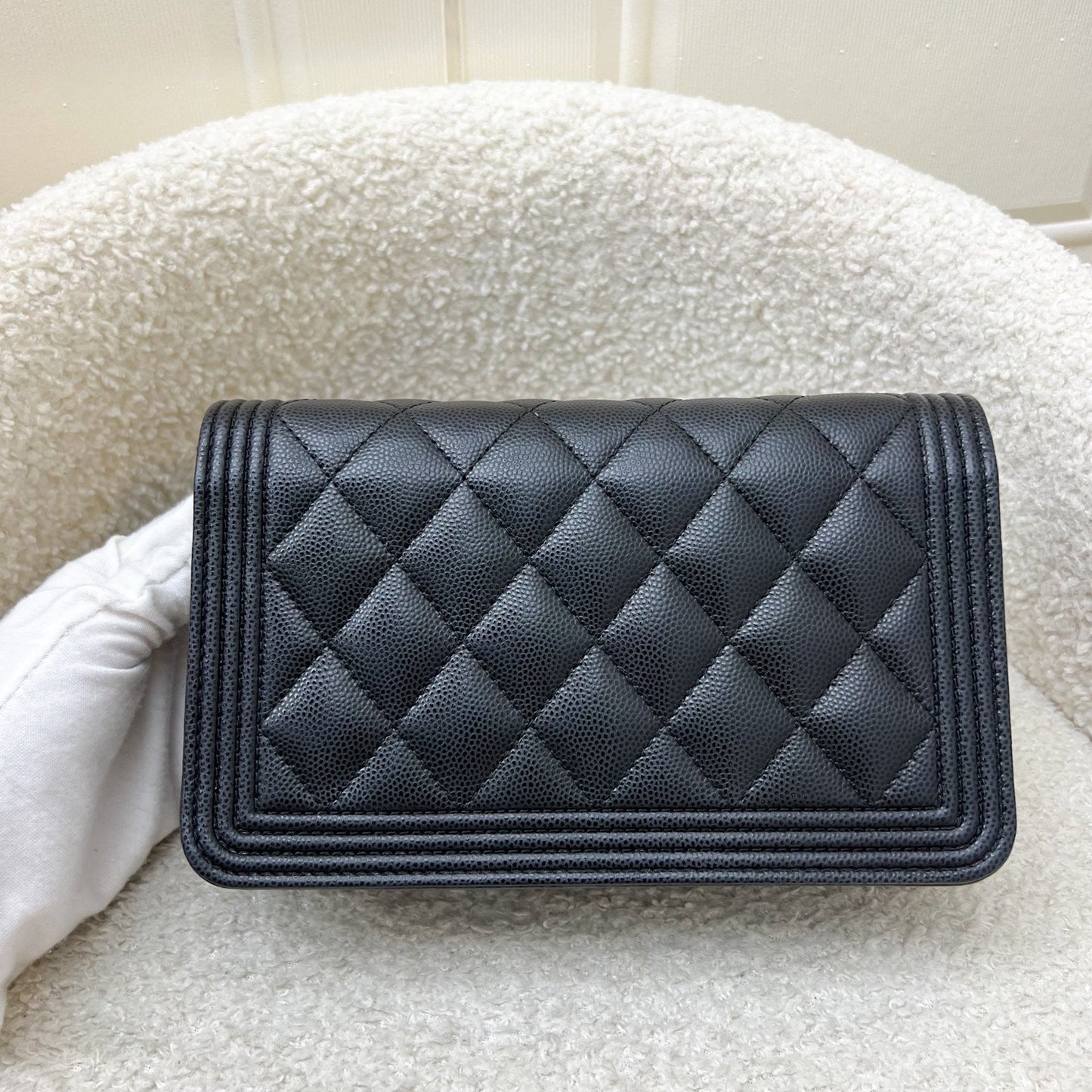 GLM-Boy Wallet on Chain WOC in Black Caviar and RHW