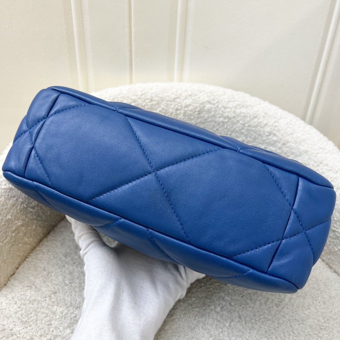 GLM-19 Small Flap in 21C Blue Lambskin and 3-Tone Hardware