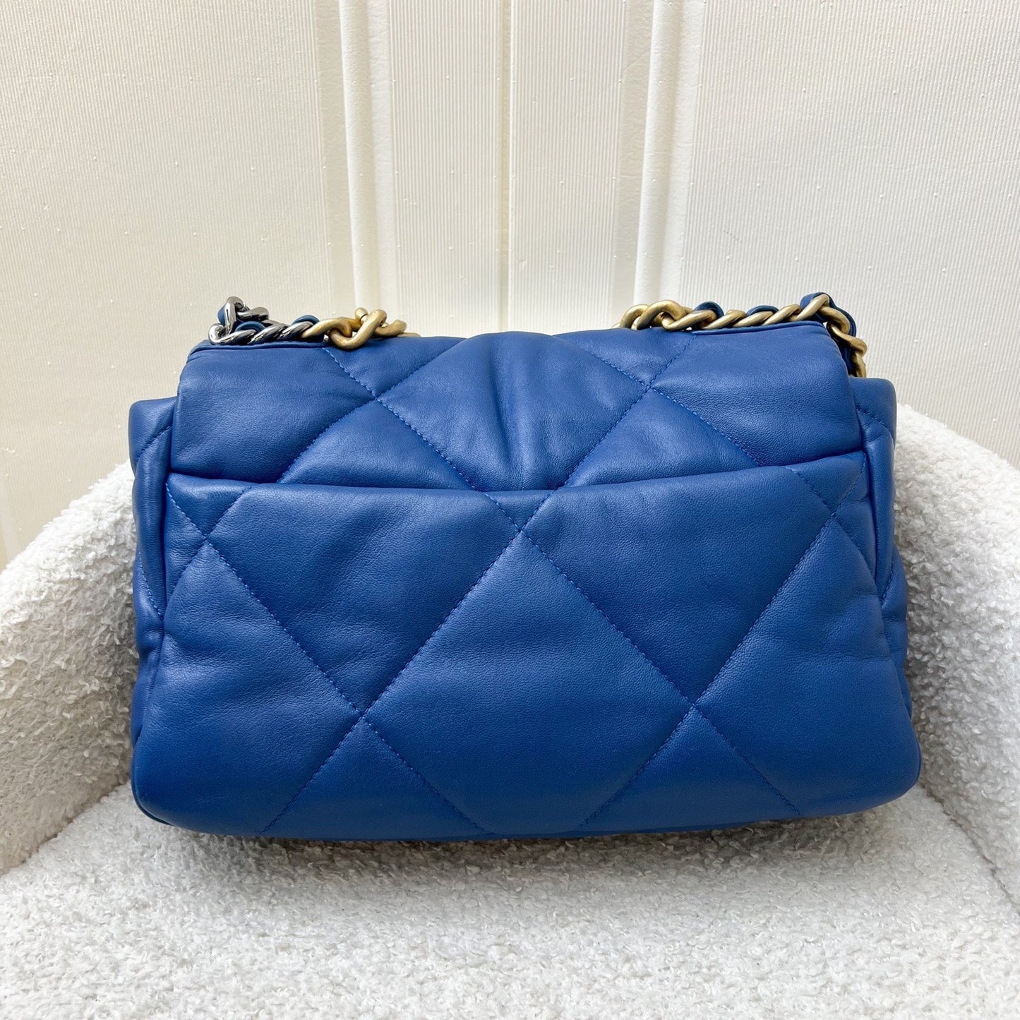 GLM-19 Small Flap in 21C Blue Lambskin and 3-Tone Hardware