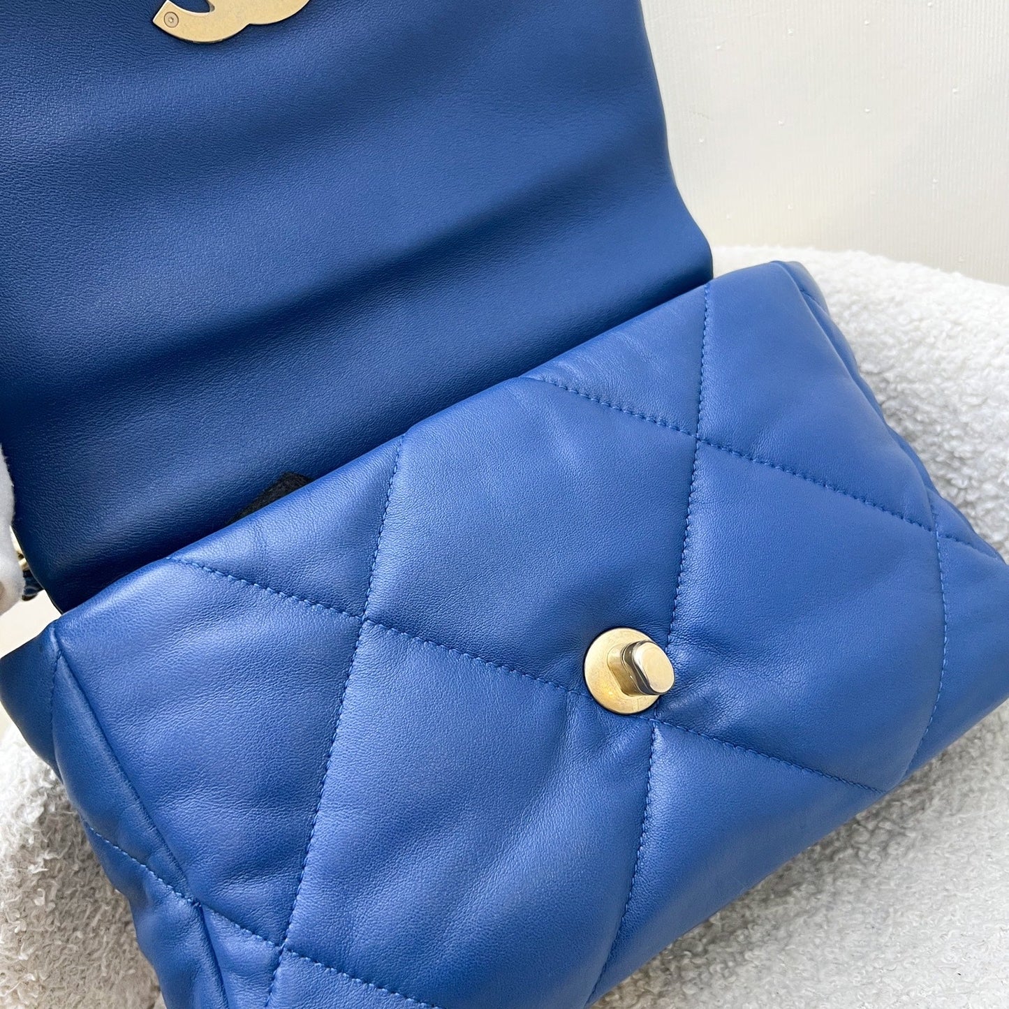 GLM-19 Small Flap in 21C Blue Lambskin and 3-Tone Hardware