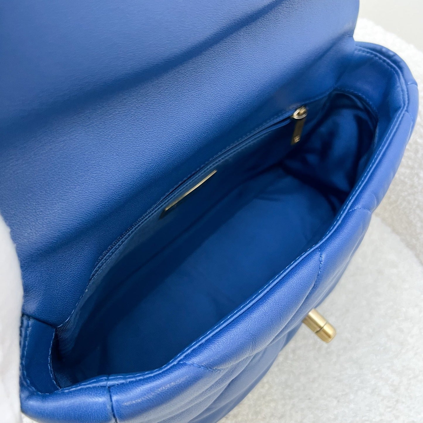 GLM-19 Small Flap in 21C Blue Lambskin and 3-Tone Hardware