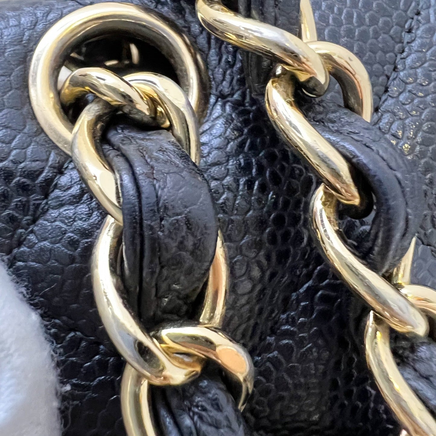 GLM-Maxi Classic Single Flap Bag in Black Caviar and GHW