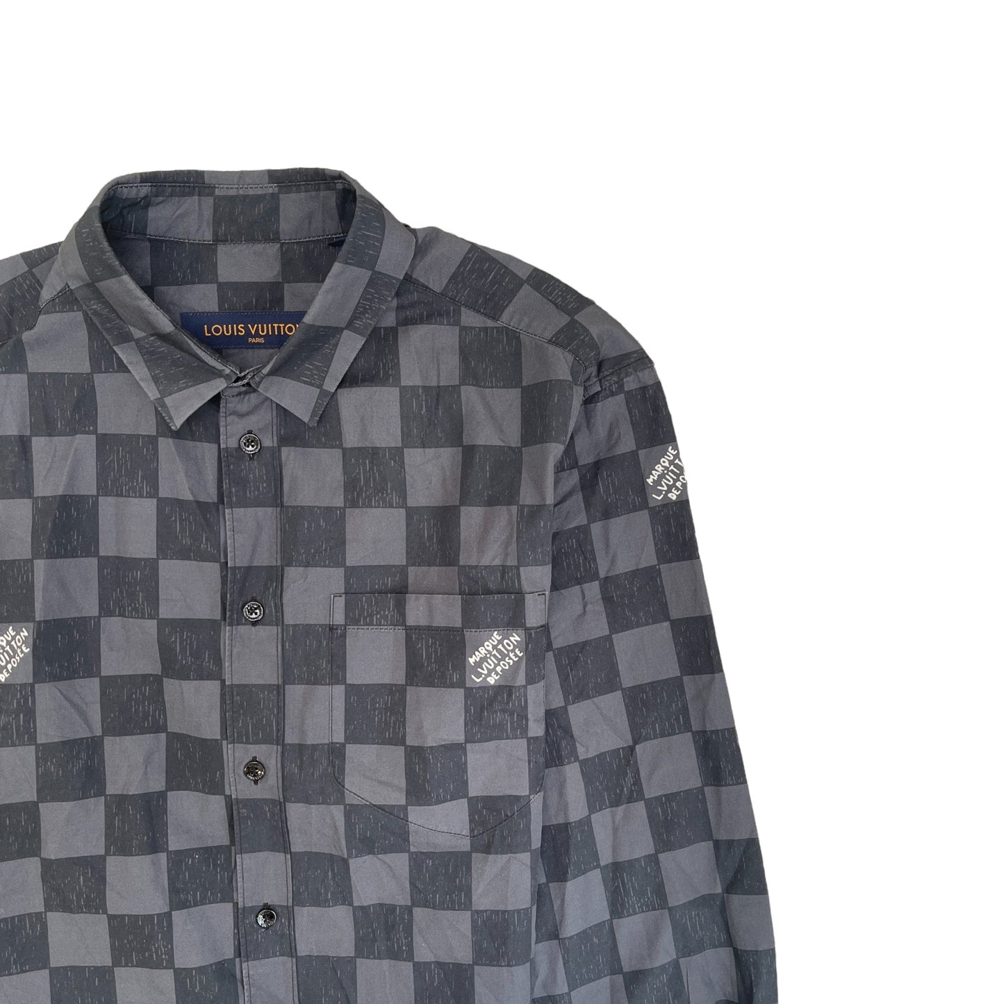 Men's Damier Logo Shirt Black Size XS