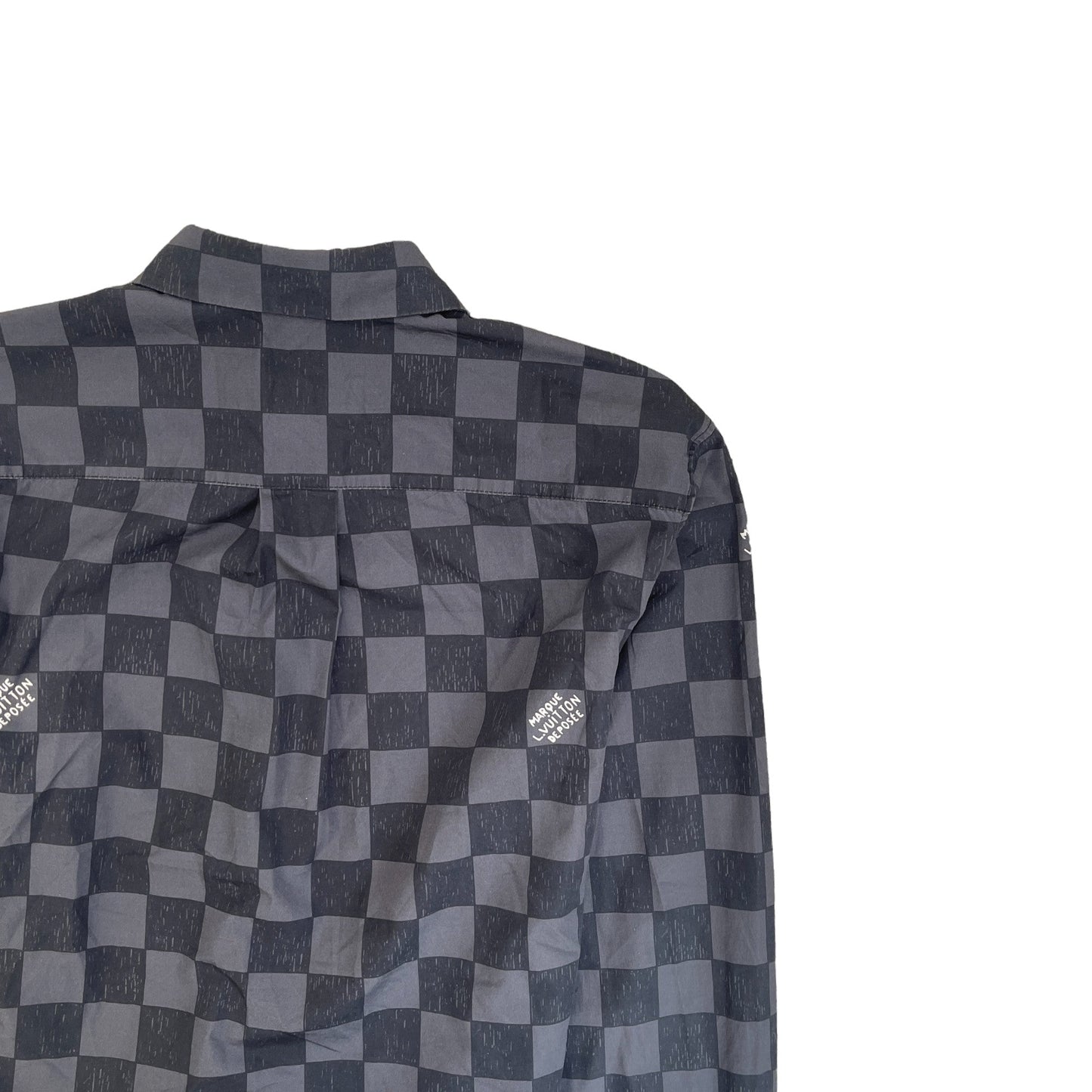 Men's Damier Logo Shirt Black Size XS