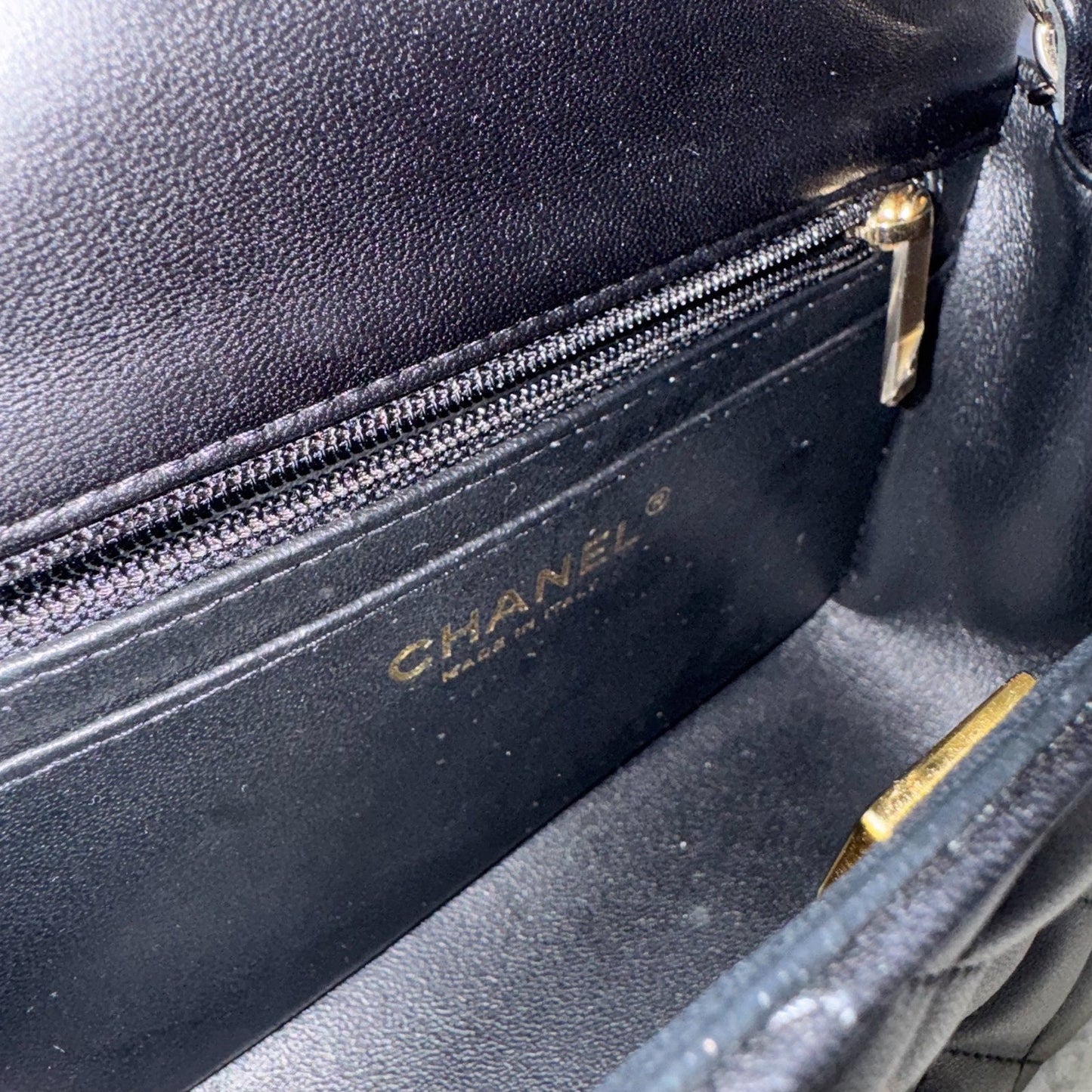 GLM-Classic Square Mini Flap in Black Lambskin and LGHW (Model: A35200)