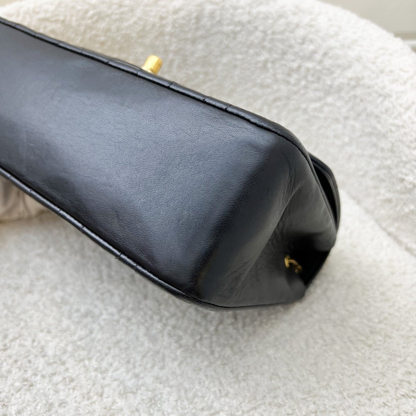 GLM- Small 22cm Diana Flap in Black Lambskin and 24K GHW