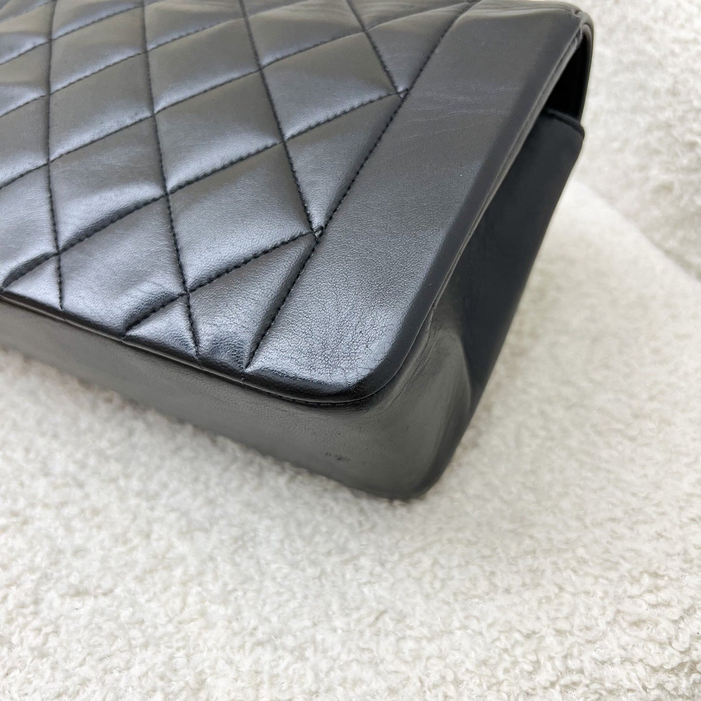 GLM- Small 22cm Diana Flap in Black Lambskin and 24K GHW