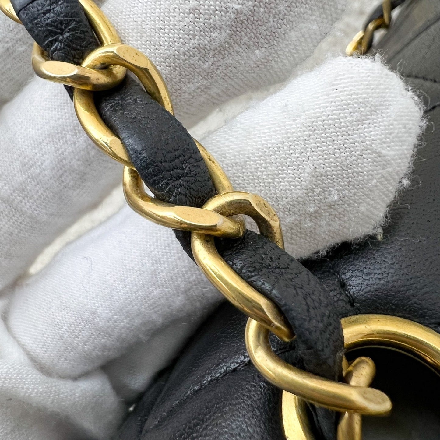 GLM- Small 22cm Diana Flap in Black Lambskin and 24K GHW
