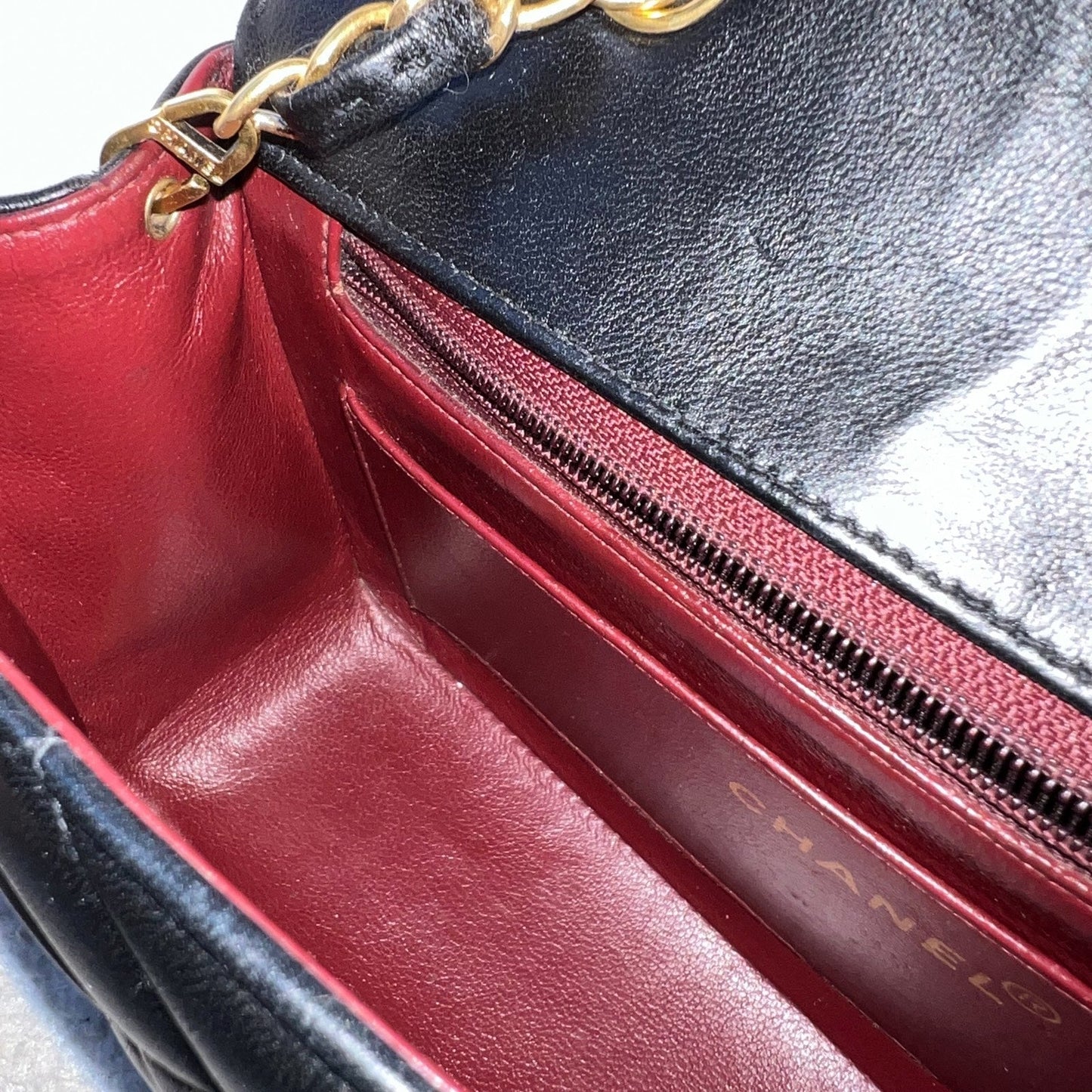GLM- Small 22cm Diana Flap in Black Lambskin and 24K GHW