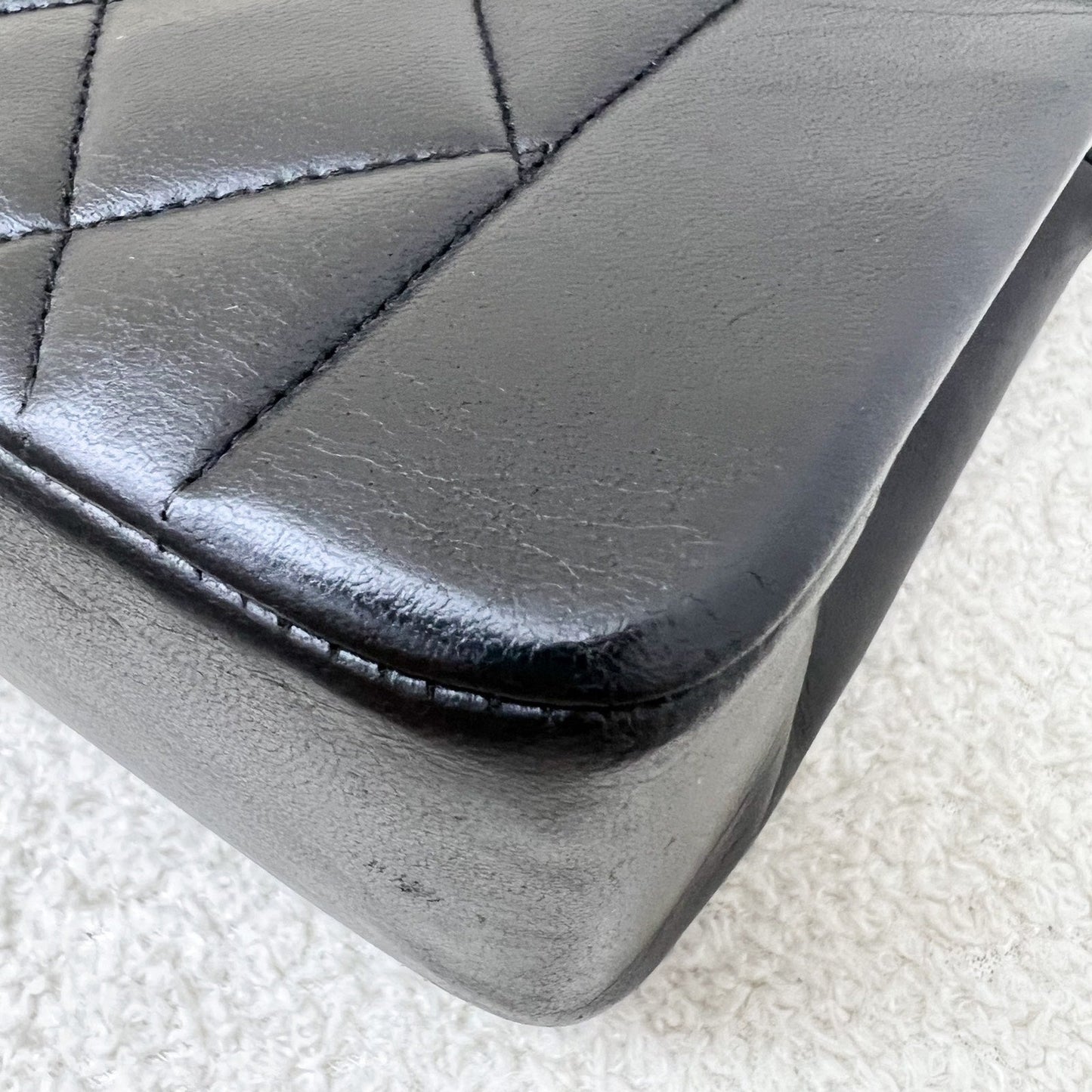 GLM- Small 22cm Diana Flap in Black Lambskin and 24K GHW