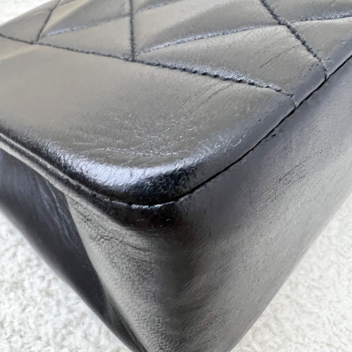 GLM- Small 22cm Diana Flap in Black Lambskin and 24K GHW