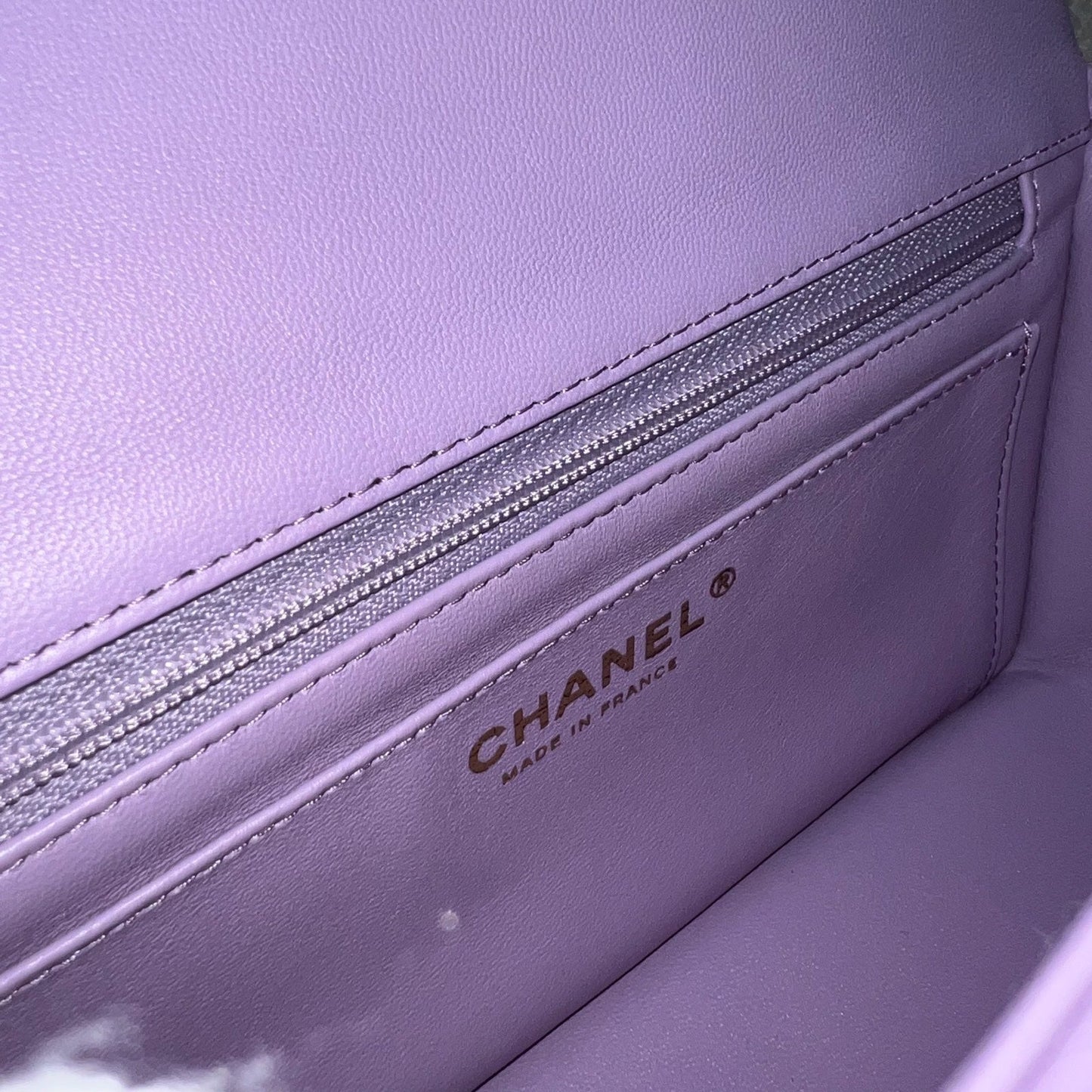 GLM-Top Handle Mini Rectangle Flap in 24P Lilac Lambskin LGHW (Model: AS2431)