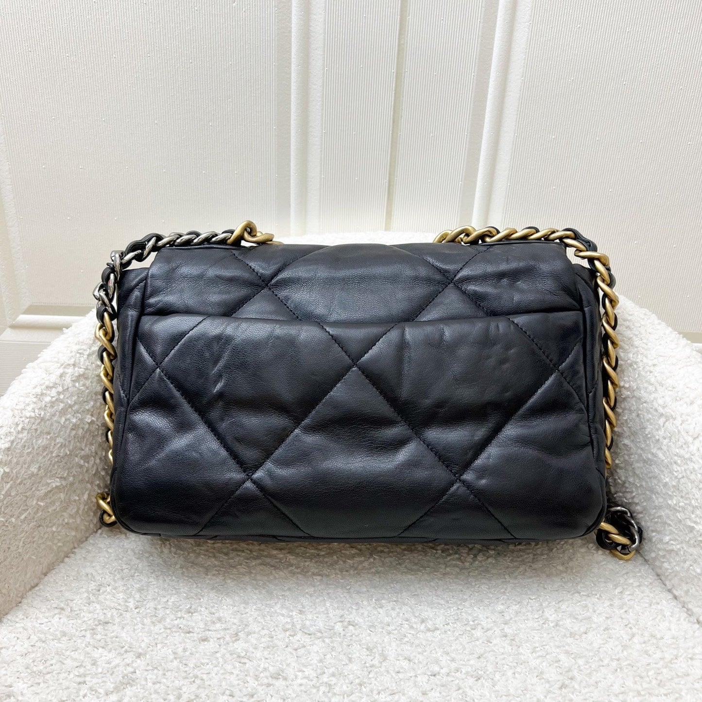 GLM-19 Small Flap in Black Goatskin and 3-tone HW (Model: AS1160)
