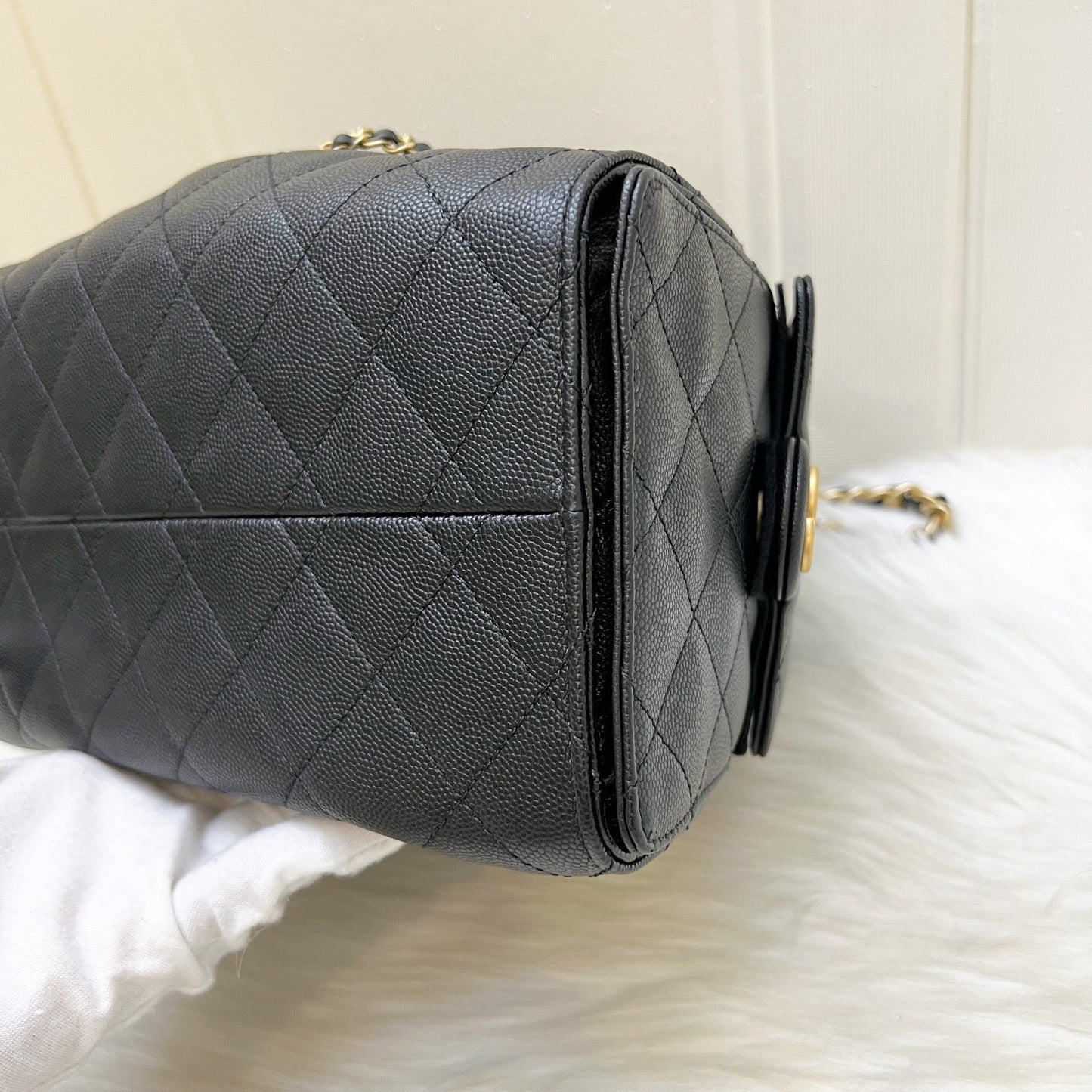 GLM-25 Small Hobo Bag in Black Caviar and AGHW (Model: AS5293)