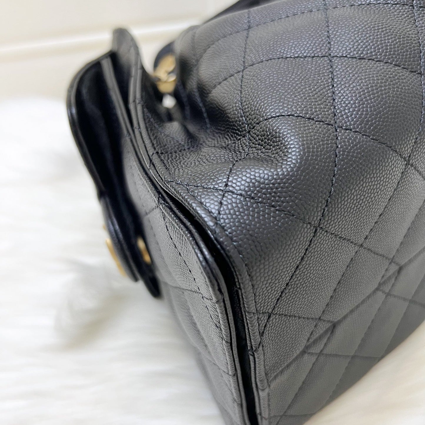 GLM-25 Small Hobo Bag in Black Caviar and AGHW (Model: AS5293)