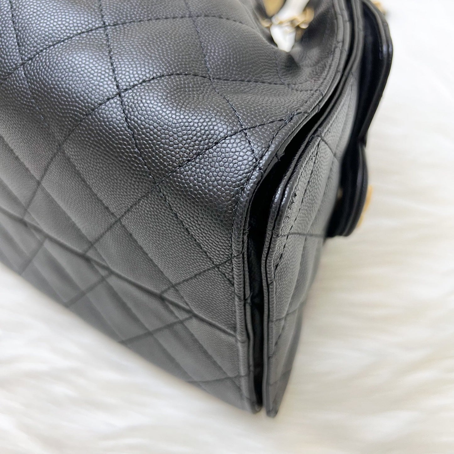 GLM-25 Small Hobo Bag in Black Caviar and AGHW (Model: AS5293)