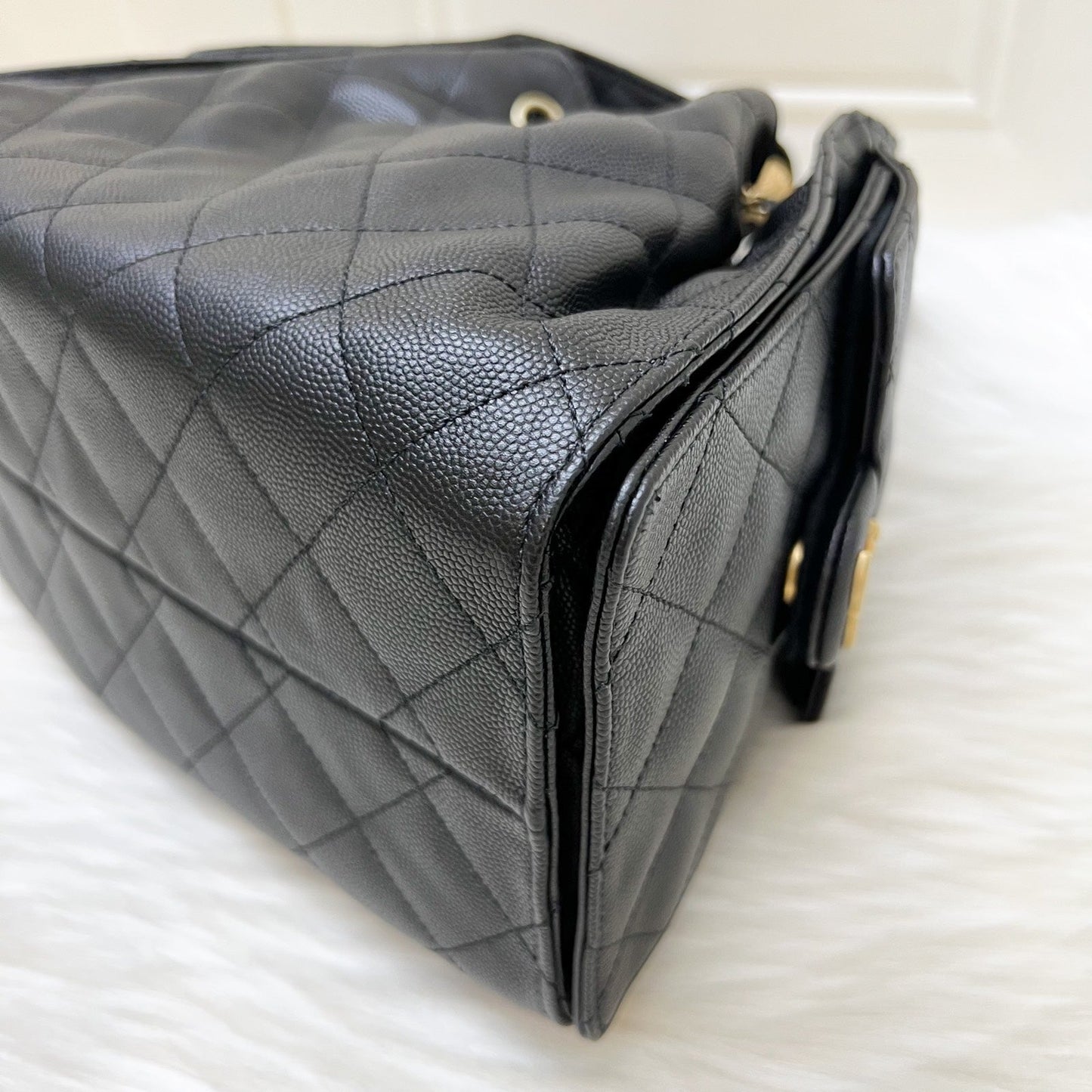 GLM-25 Small Hobo Bag in Black Caviar and AGHW (Model: AS5293)