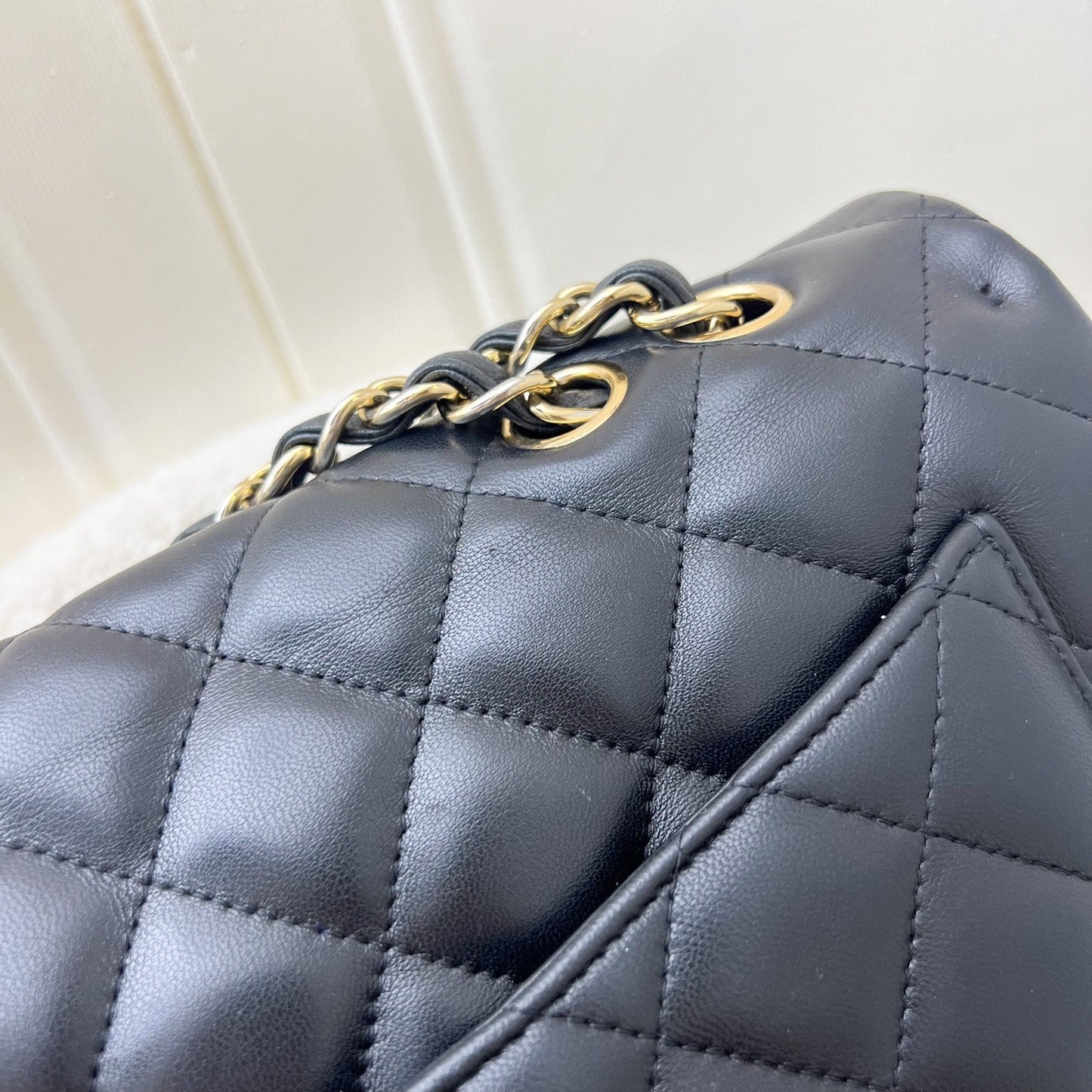 GLM-Jumbo Classic Flap SF in Black Lambskin and GHW