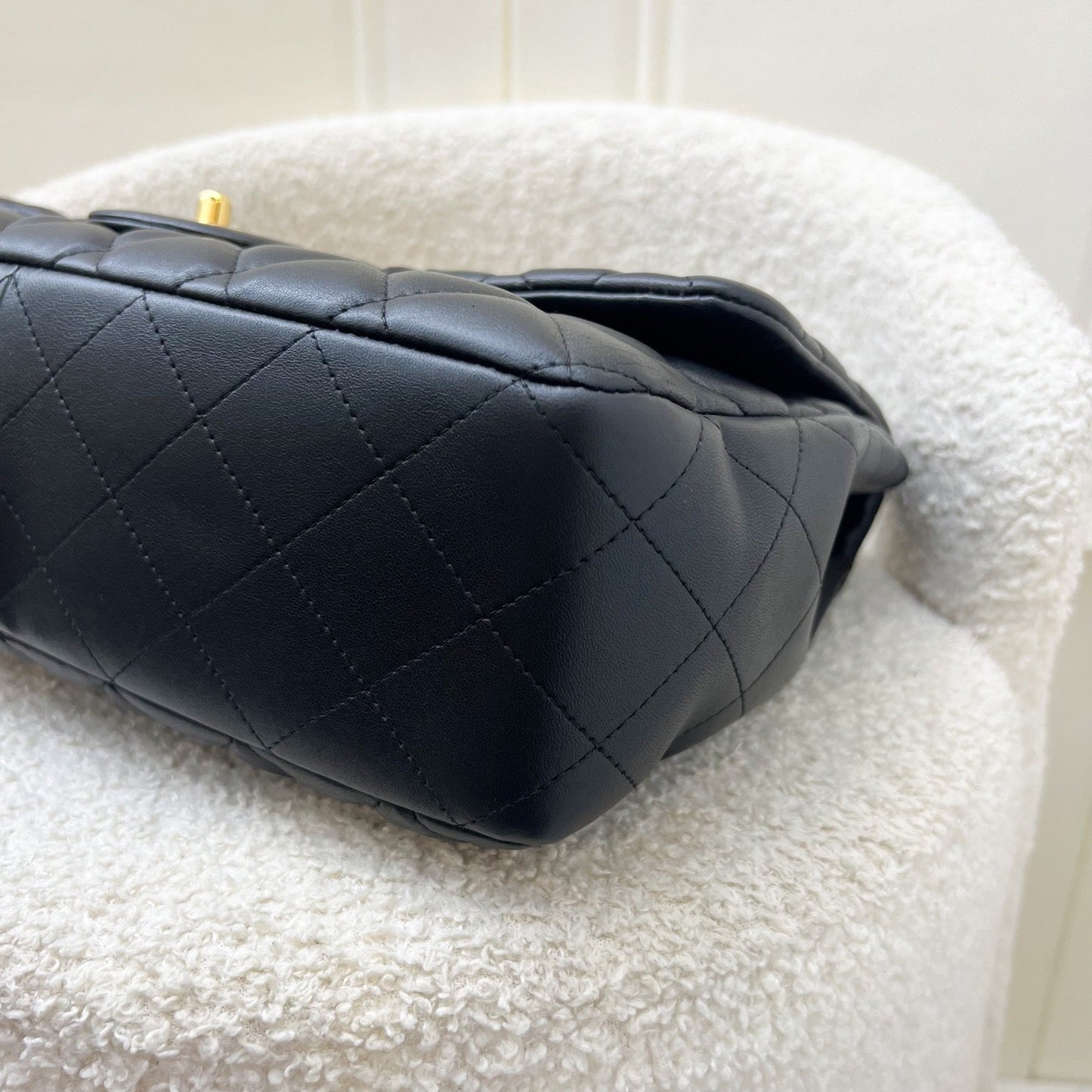 GLM-Jumbo Classic Flap SF in Black Lambskin and GHW