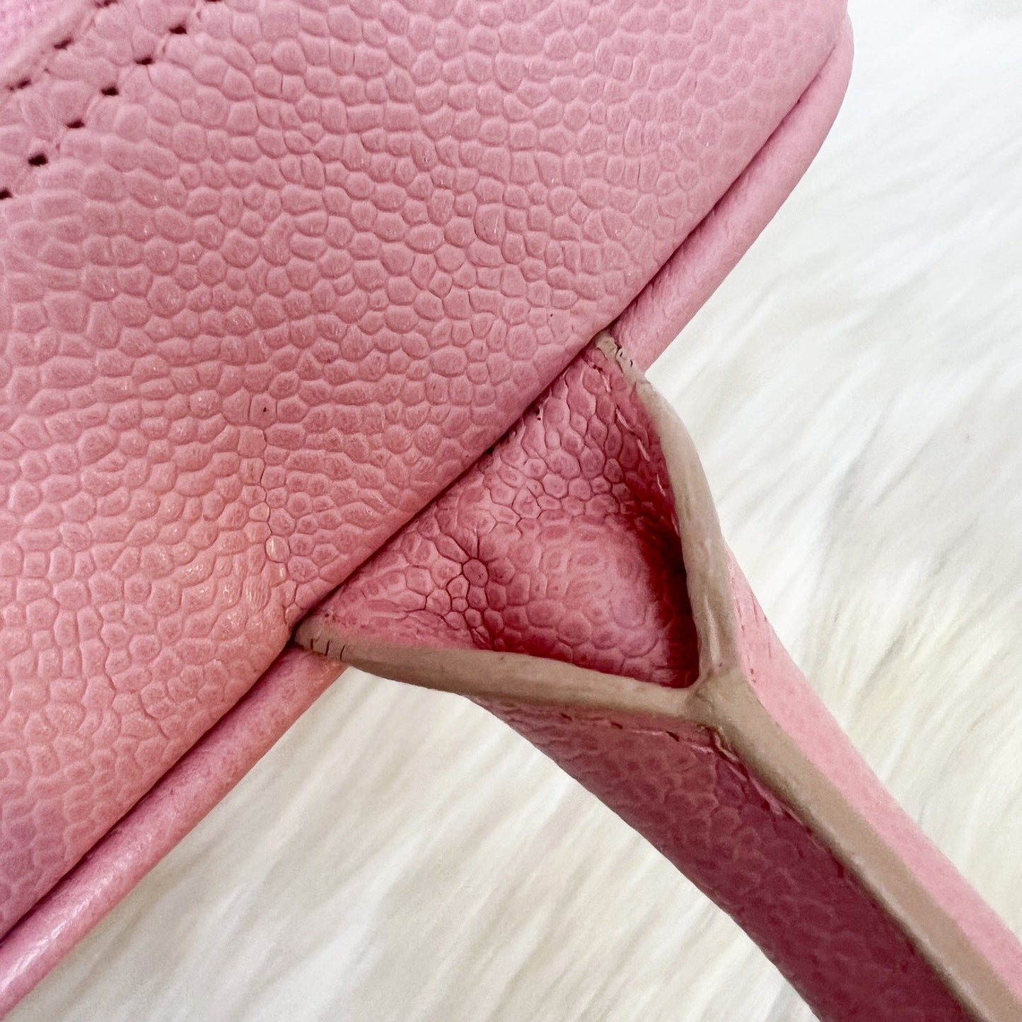 GLM- Mini Boston Bowling Bag in Pink Caviar and Gold HW
