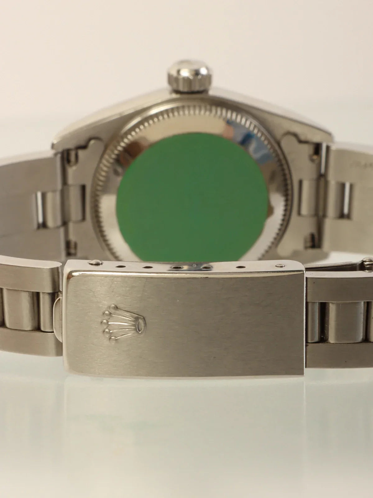ROLEX Oyster Perpetual Silver/Bright Blue