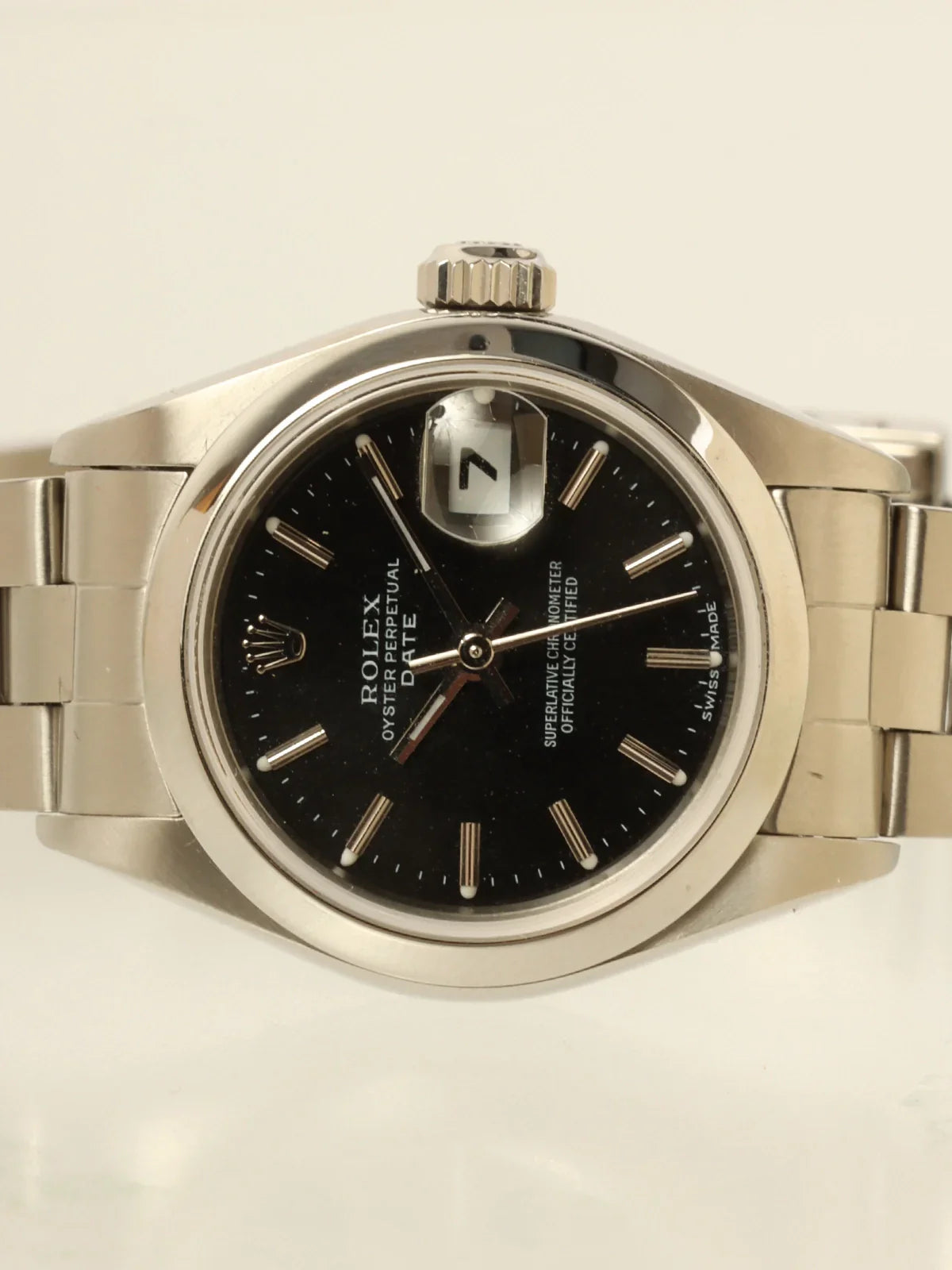 ROLEX Oyster Perpetual Date Silver/Black