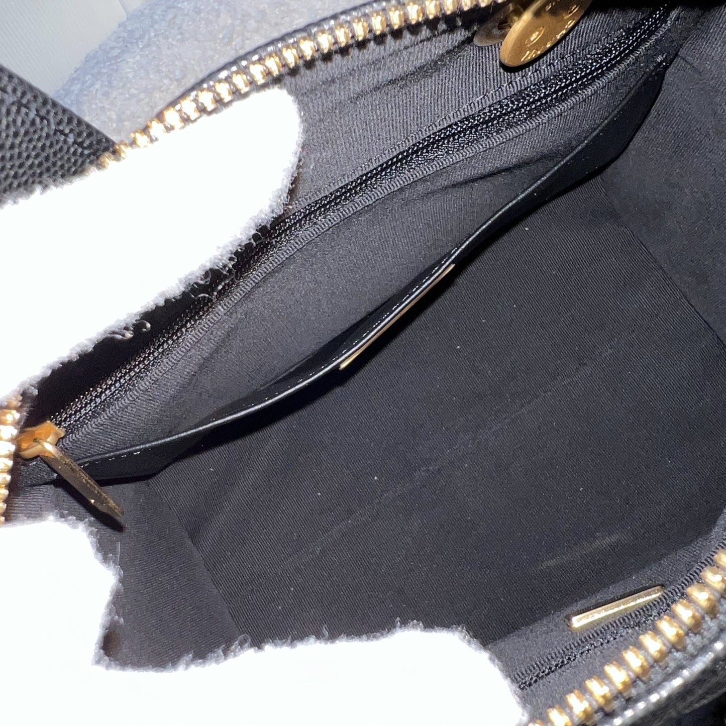 GLM-25A Small Bowling Bag in Black Caviar and AGHW (Model: AS5578)