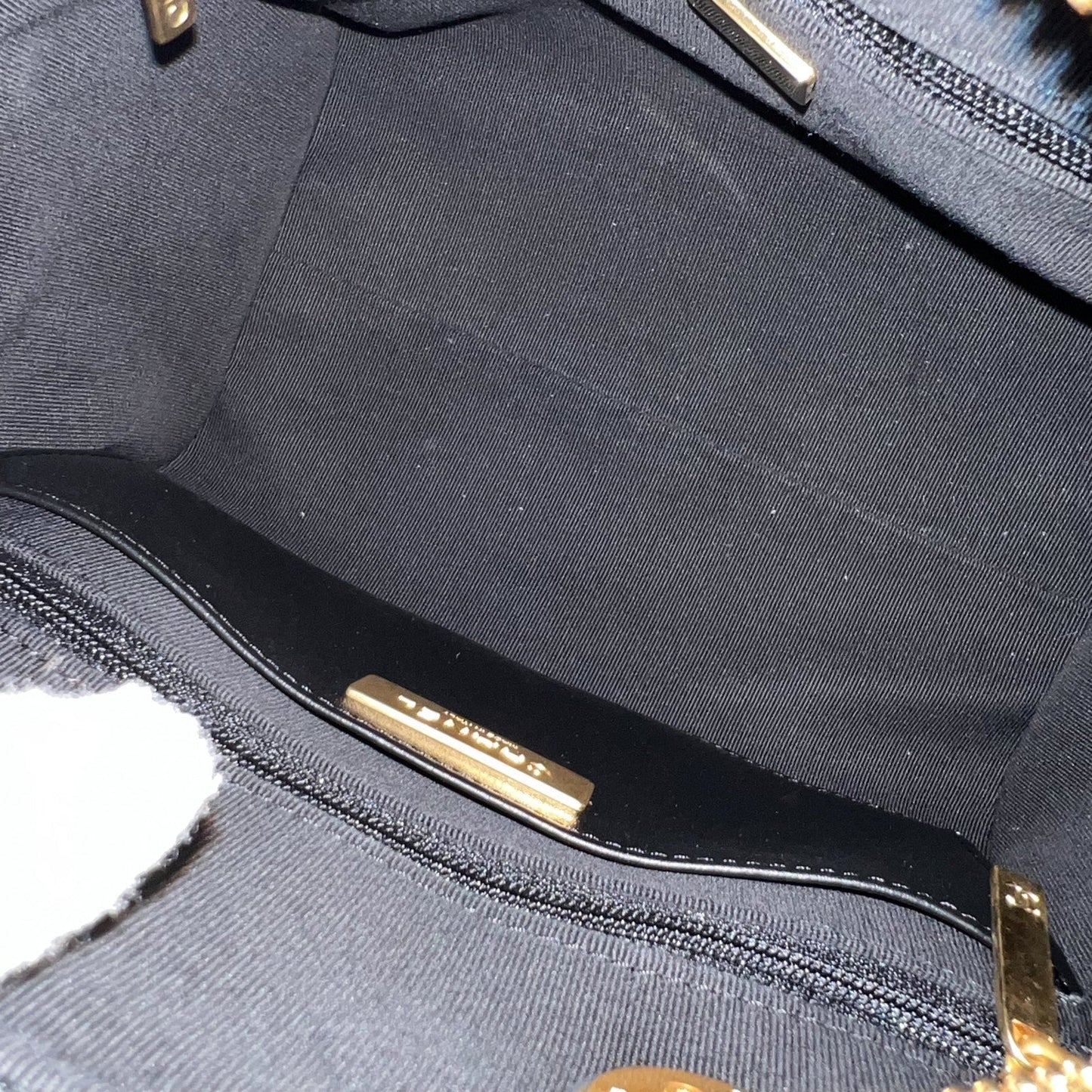 GLM-25A Small Bowling Bag in Black Caviar and AGHW (Model: AS5578)
