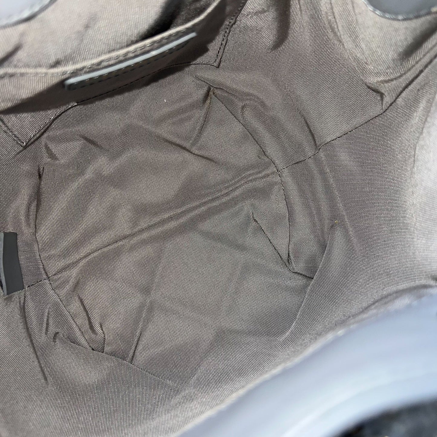GLM-Drawstring Bucket Bag in Light Grey Lambskin and LHGW (Model: AS1698)
