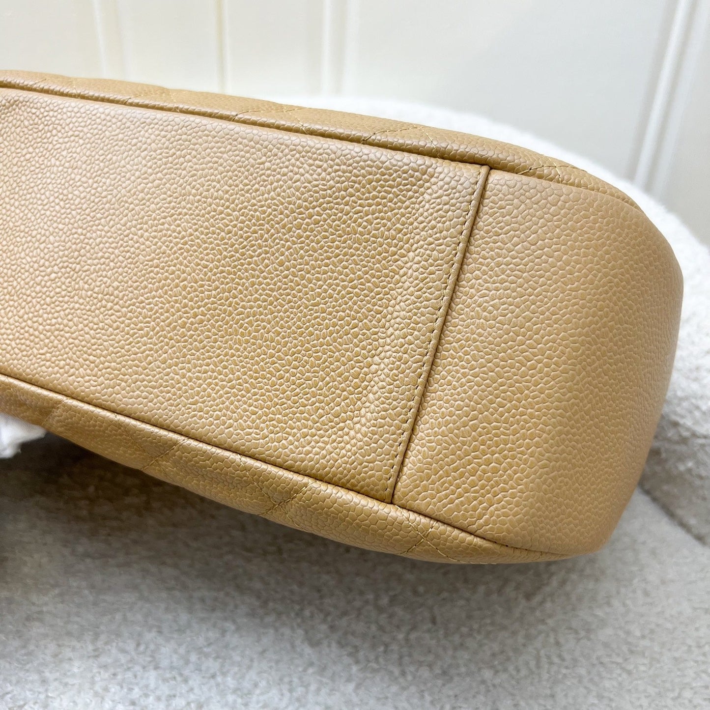 GLM- Half Moon Timeless Hobo in Beige Caviar and GHW