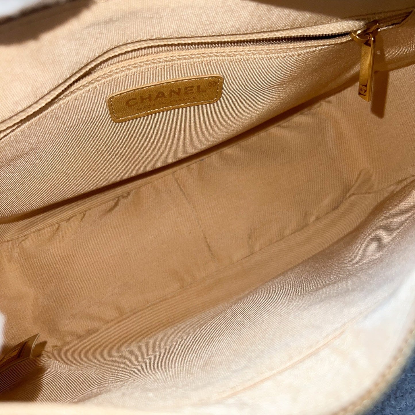 GLM- Half Moon Timeless Hobo in Beige Caviar and GHW
