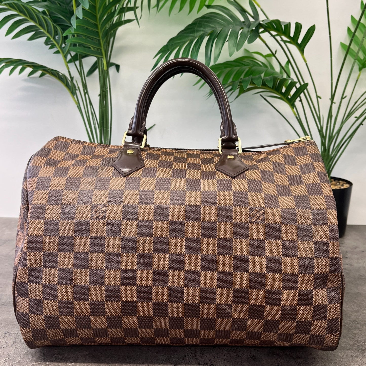 Women's Speedy 35 Damier Bag Brown
