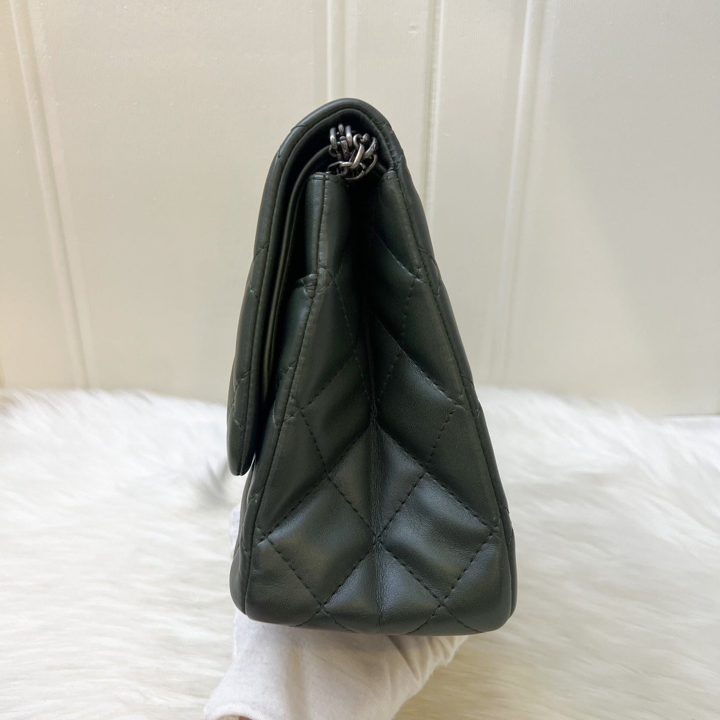 GLM-2.55 Reissue 227 Maxi in Dark Green Lambskin RHW