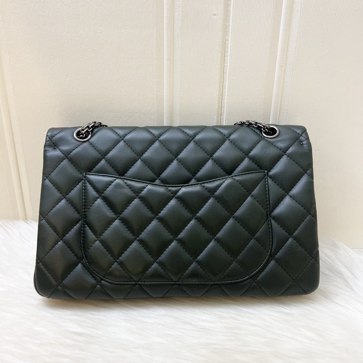 GLM-2.55 Reissue 227 Maxi in Dark Green Lambskin RHW