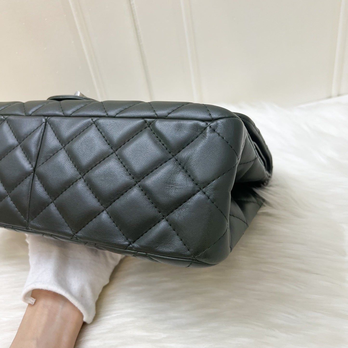 GLM-2.55 Reissue 227 Maxi in Dark Green Lambskin RHW