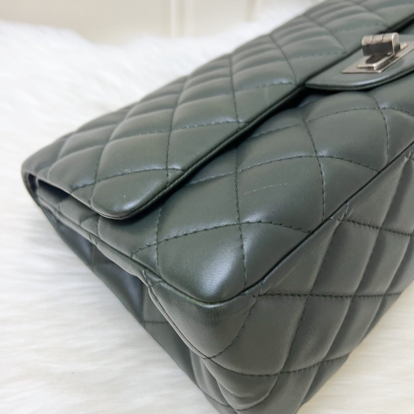 GLM-2.55 Reissue 227 Maxi in Dark Green Lambskin RHW