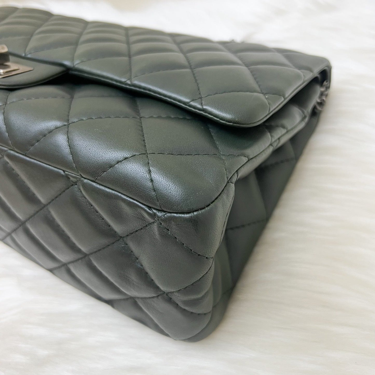 GLM-2.55 Reissue 227 Maxi in Dark Green Lambskin RHW