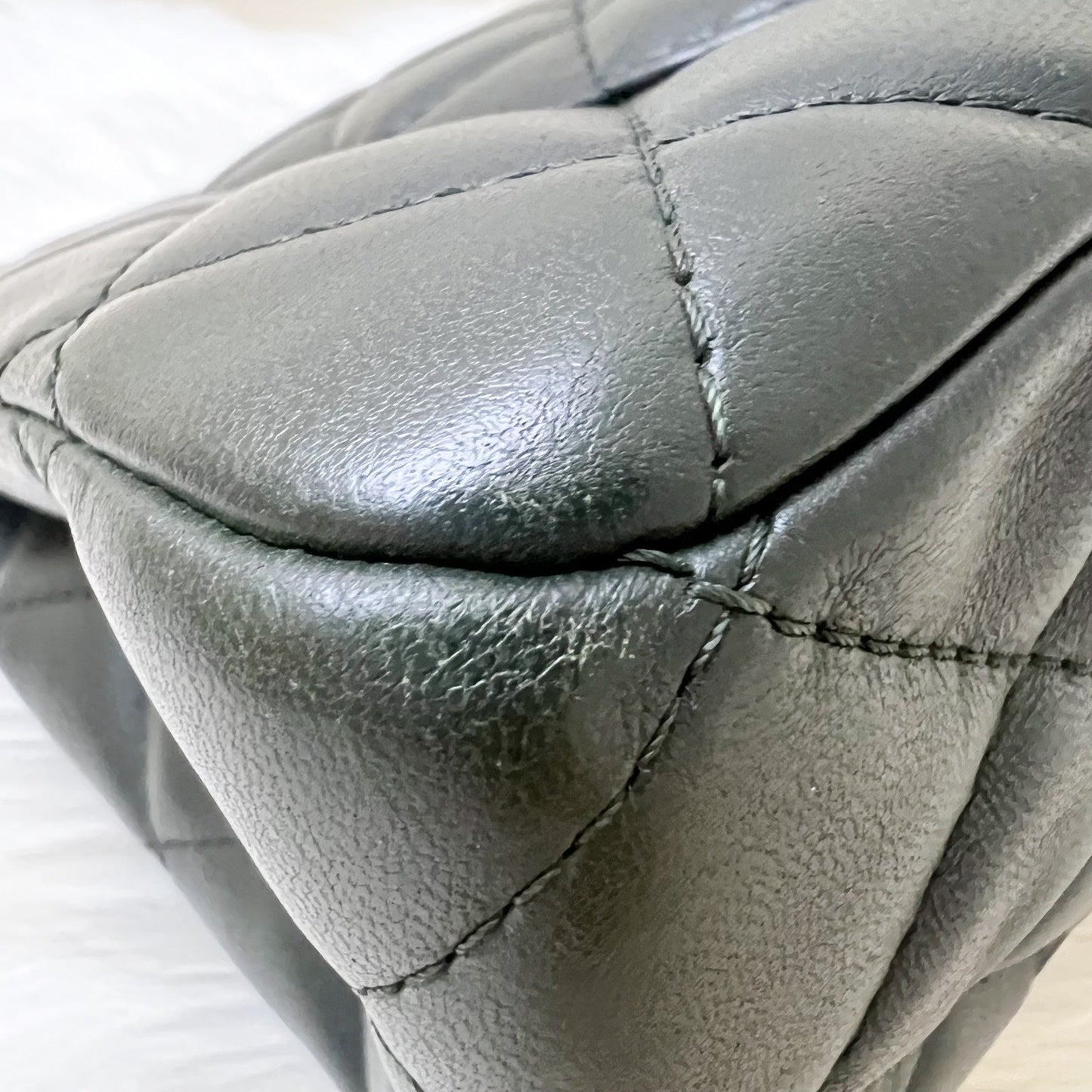 GLM-2.55 Reissue 227 Maxi in Dark Green Lambskin RHW