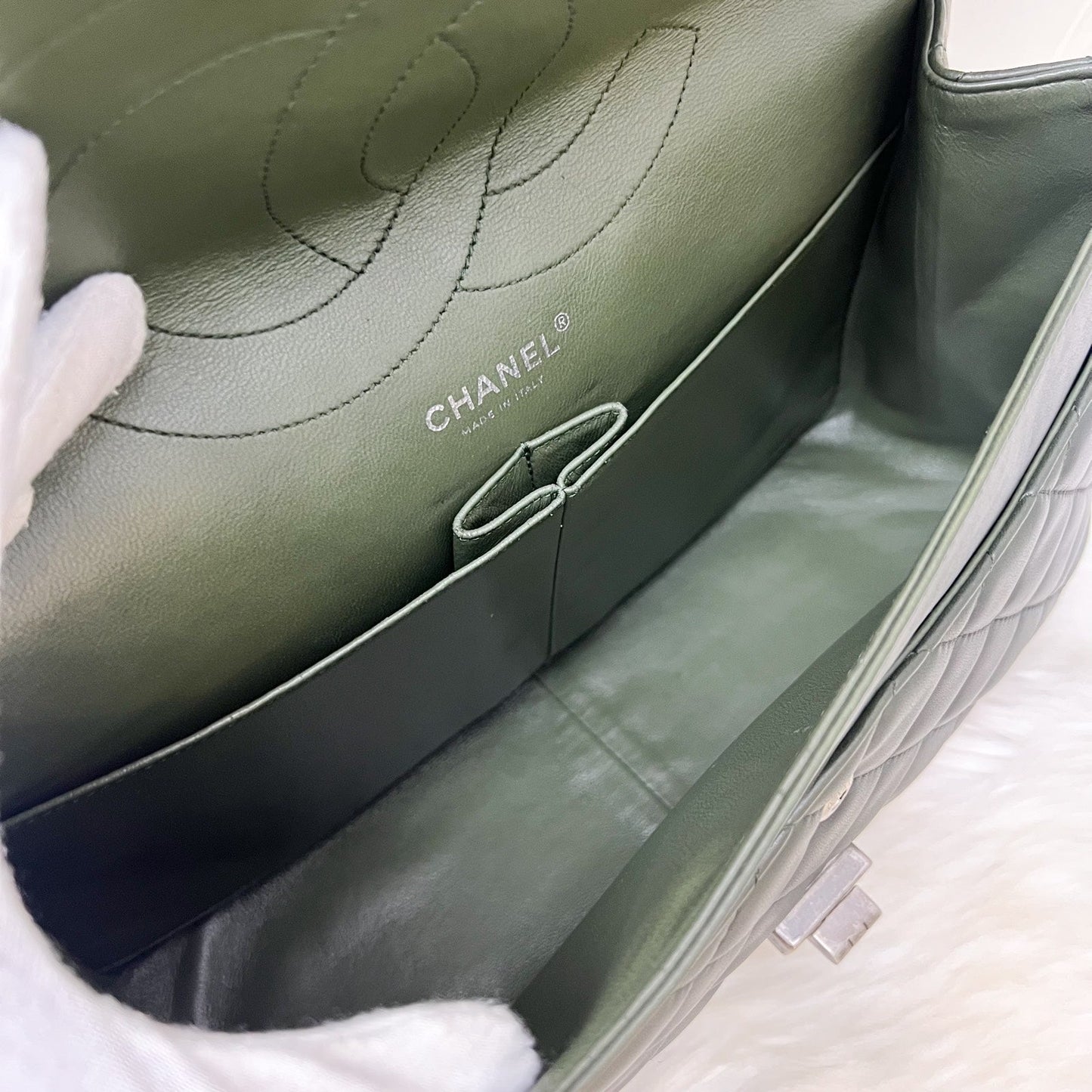 GLM-2.55 Reissue 227 Maxi in Dark Green Lambskin RHW