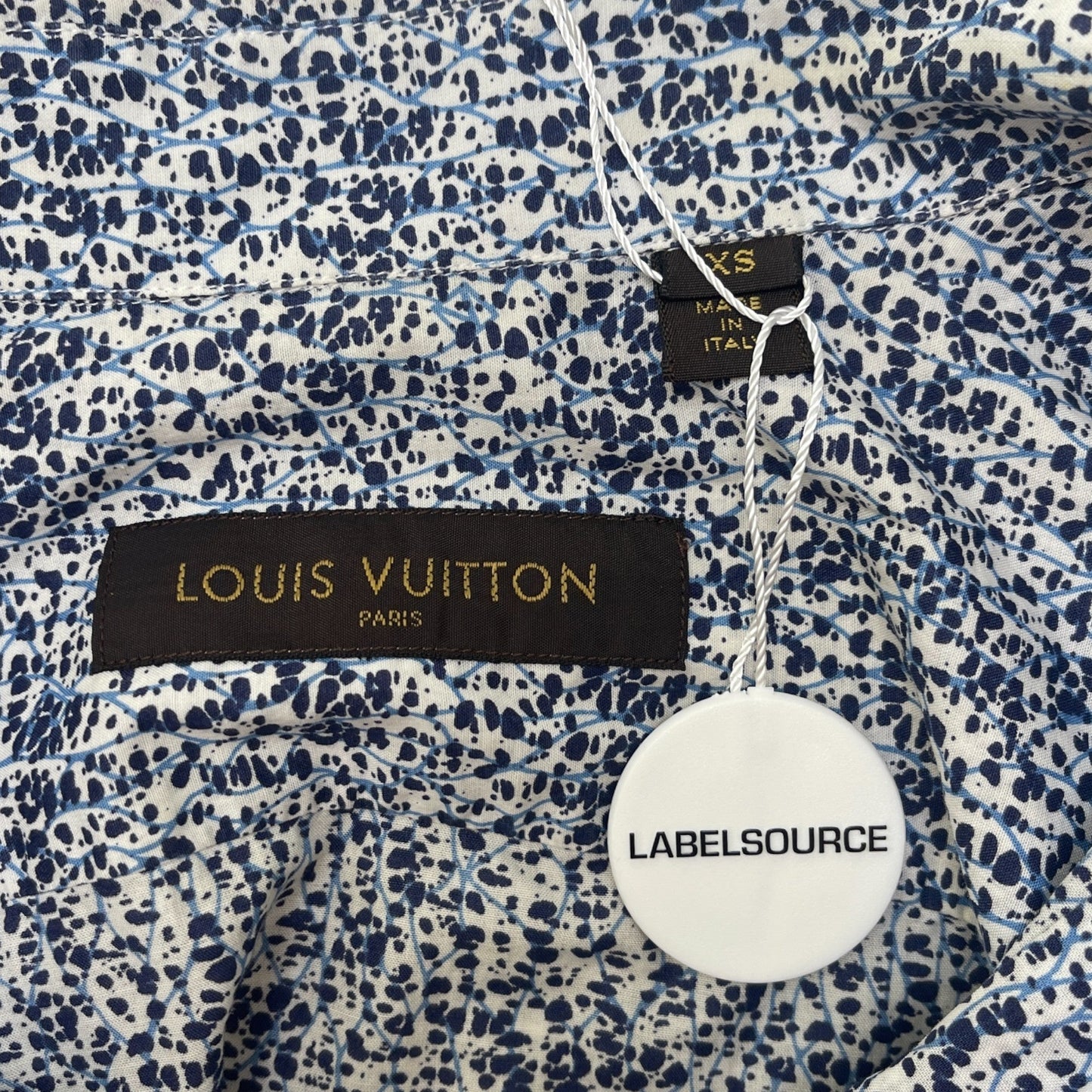 Men's Patterned Shirt Navy Size XS