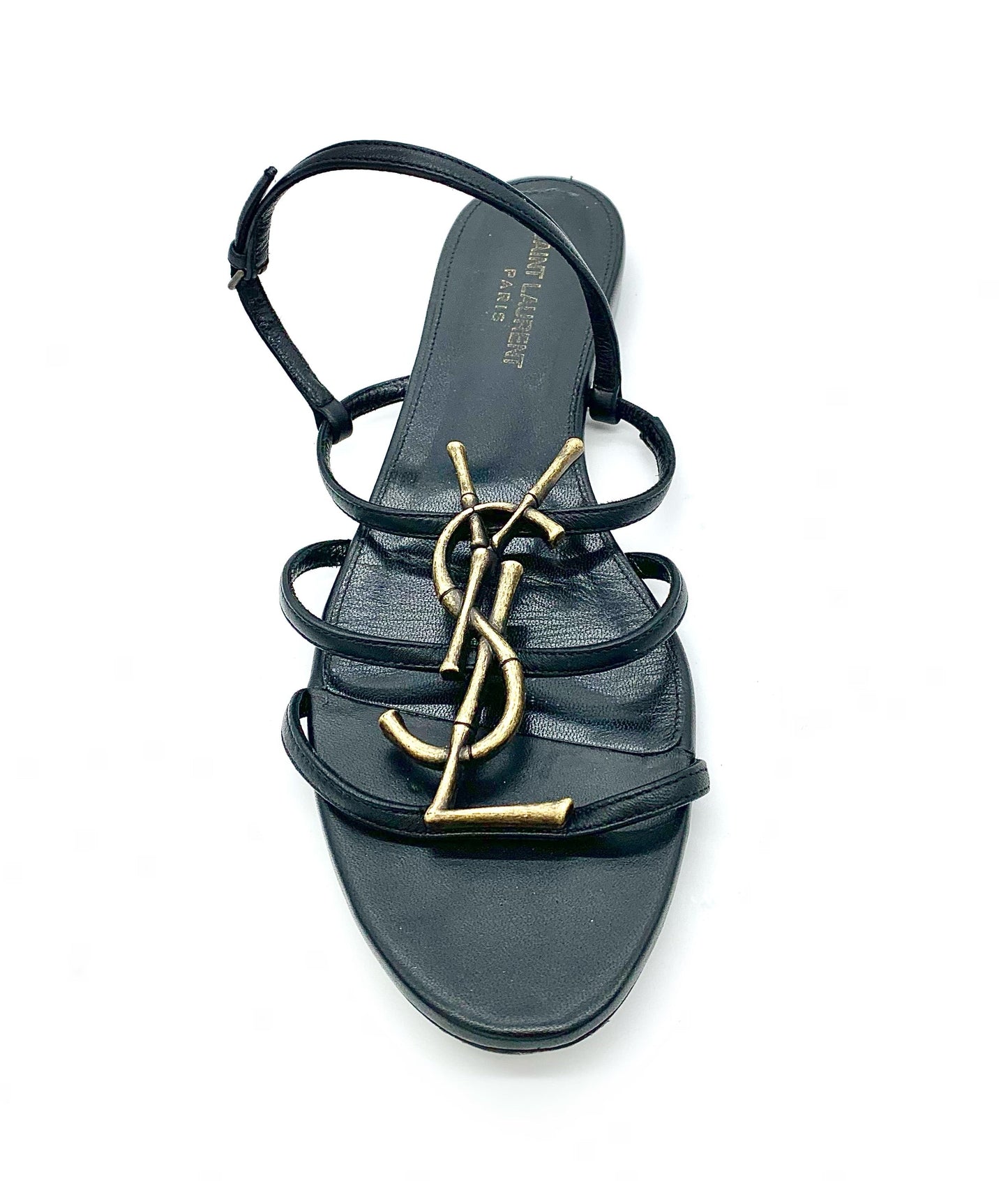 YSL PARIS STRAPPY CASSANDRA SANDALS