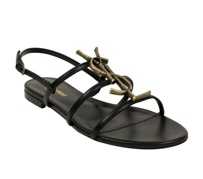 YSL PARIS STRAPPY CASSANDRA SANDALS