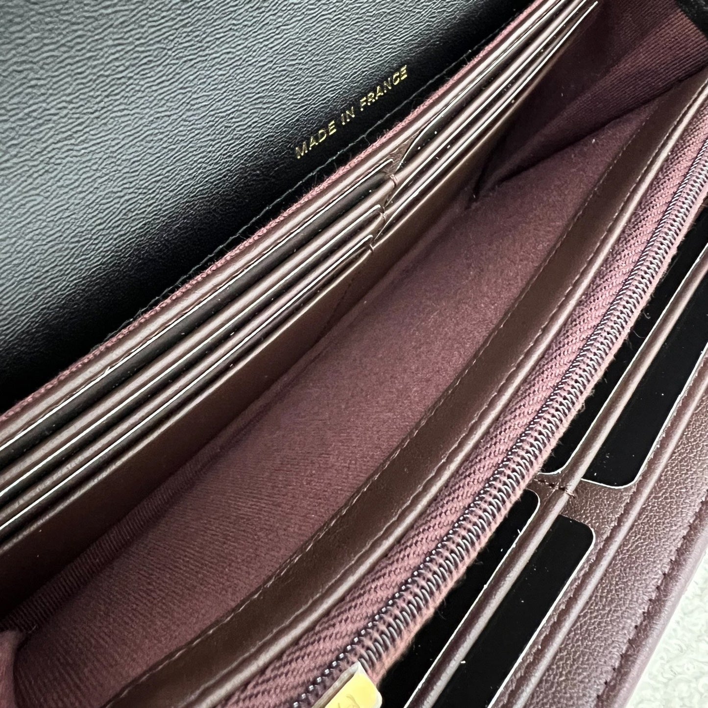 GLM-Classic Long Wallet in Black Lambskin and GHW (Model: AP0241)