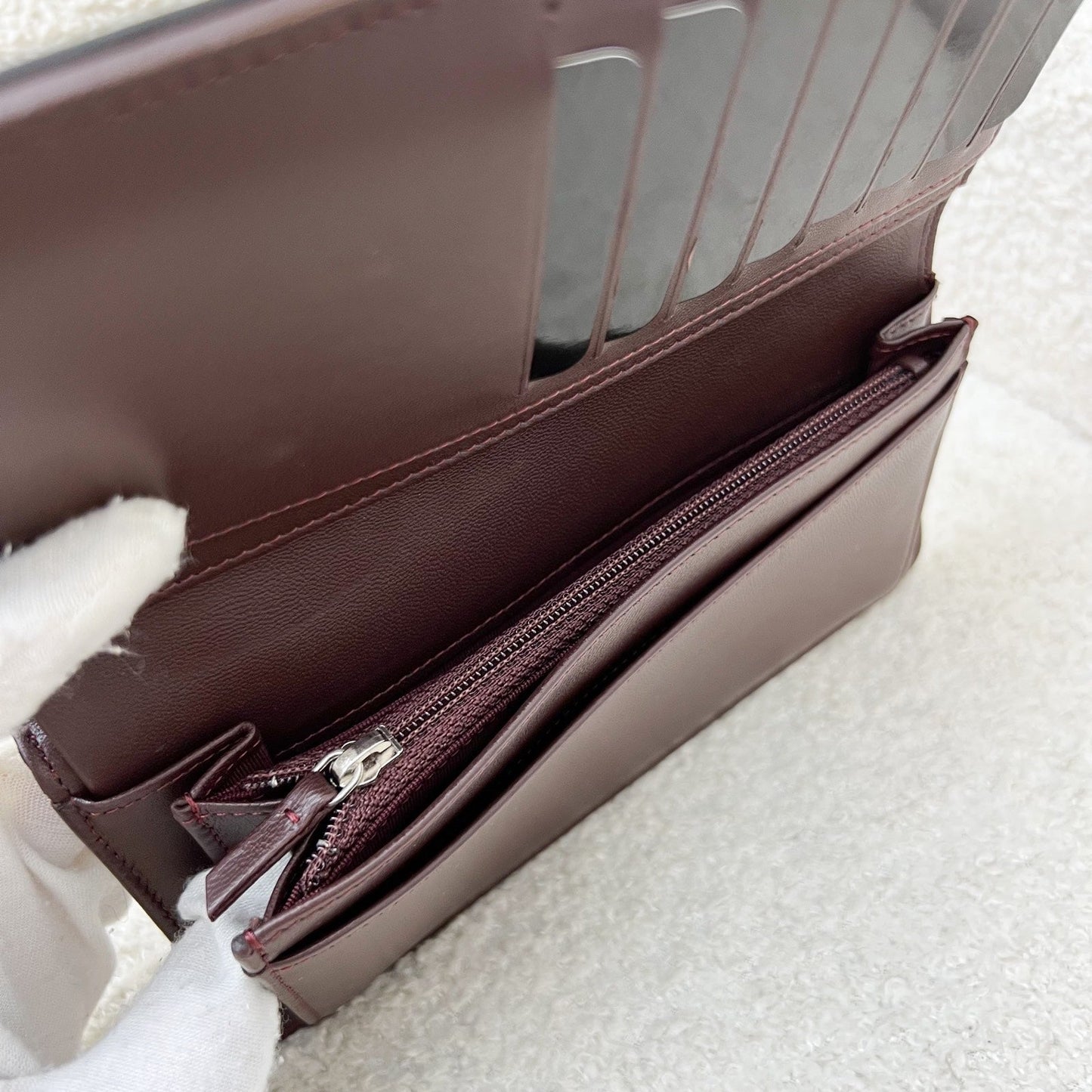 GLM-Yen Bifold Long Wallet in Black Lambskin and SHW